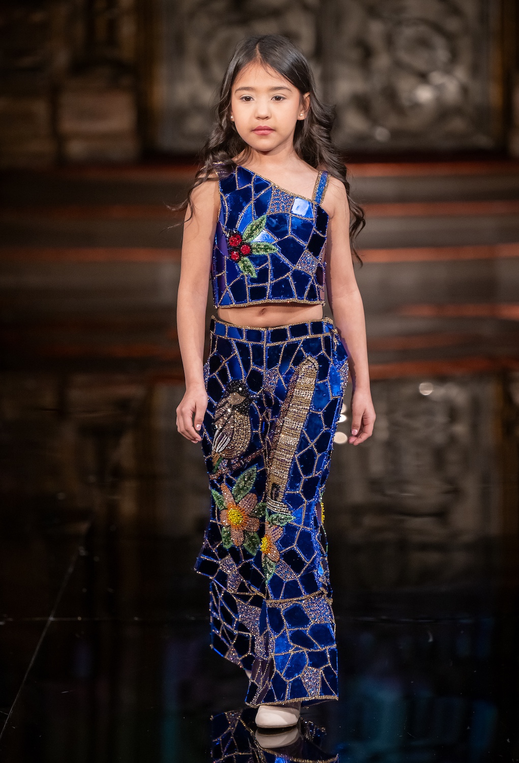 NEW YORK, NEW YORK - FEBRUARY 13: A model walks the runway at the Archie Brown show during New York Fashion Week Powered By Art Hearts Fashion at The Angel Orensanz Foundation on February 13, 2026 in New York City.  (Photo by Mark Gunter/Getty Images for Art Hearts Fashion)