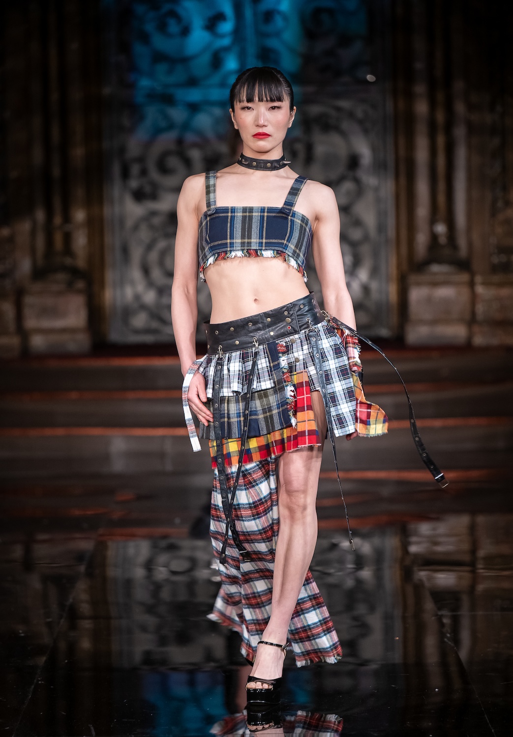 NEW YORK, NEW YORK - FEBRUARY 13: A model walks the runway at the Bad Pink show during New York Fashion Week Powered By Art Hearts Fashion at The Angel Orensanz Foundation on February 13, 2026 in New York City. (Photo by Mark Gunter/Getty Images for Art Hearts Fashion)