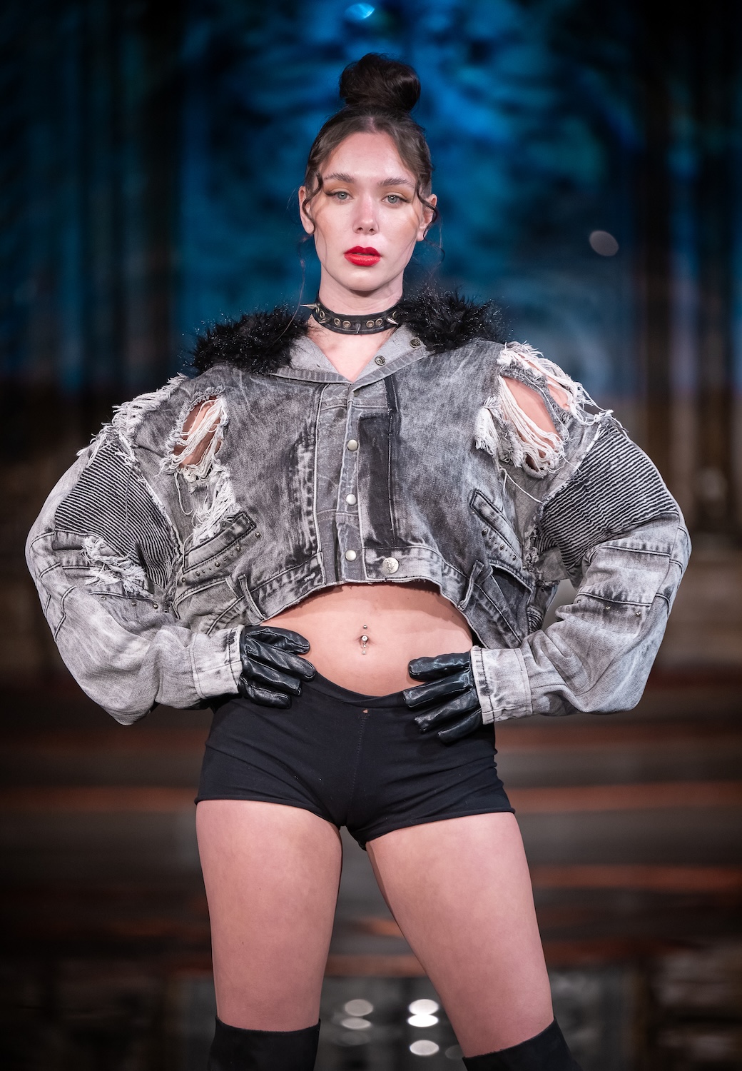 NEW YORK, NEW YORK - FEBRUARY 13: A model walks the runway at the Bad Pink show during New York Fashion Week Powered By Art Hearts Fashion at The Angel Orensanz Foundation on February 13, 2026 in New York City. (Photo by Mark Gunter/Getty Images for Art Hearts Fashion)