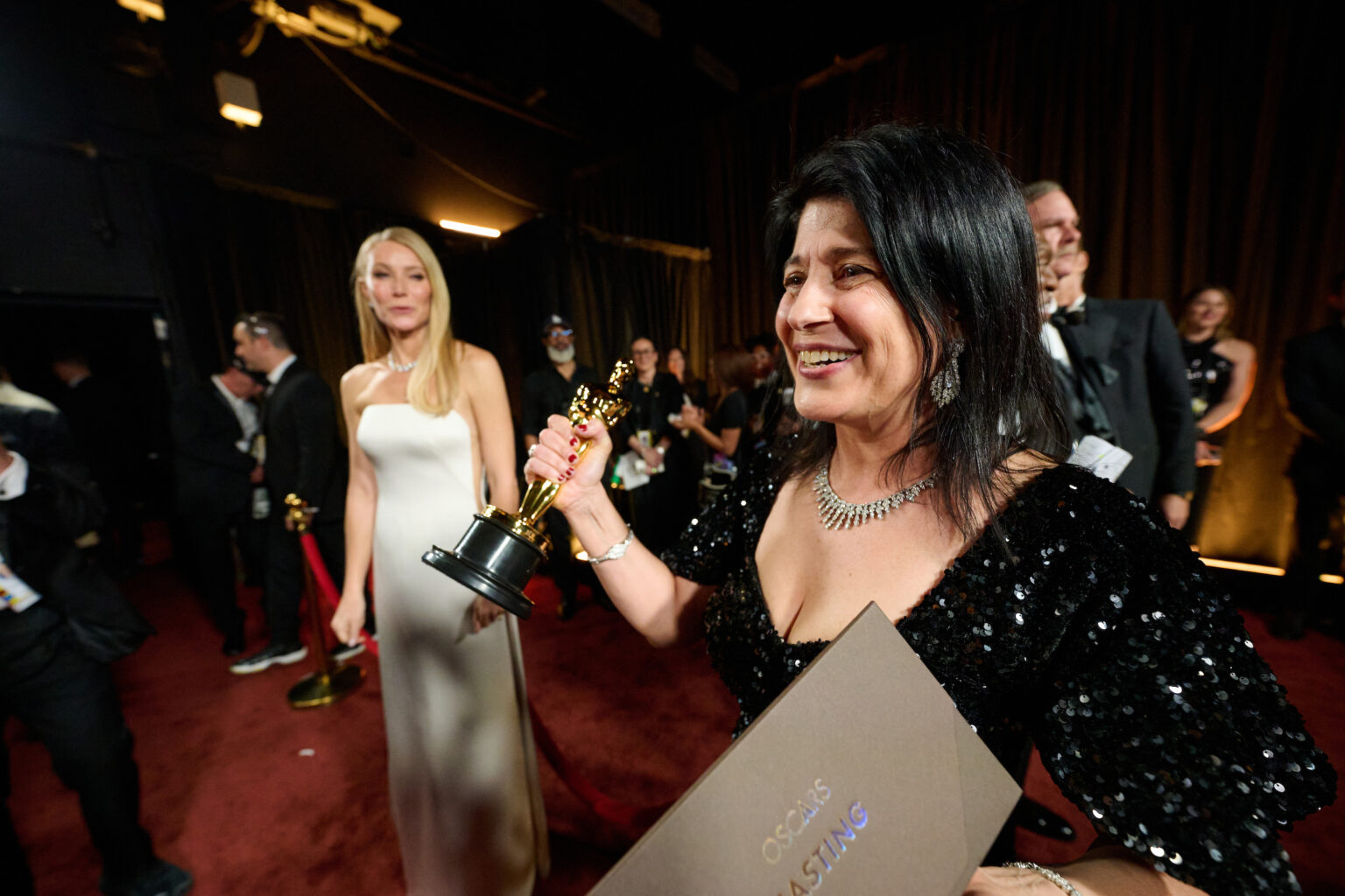Cassandra Kulukundis poses backstage with the Oscar® for Casting during the 98th Oscars® at Dolby® Theatre at Ovation Hollywood on Sunday, March 15, 2026.