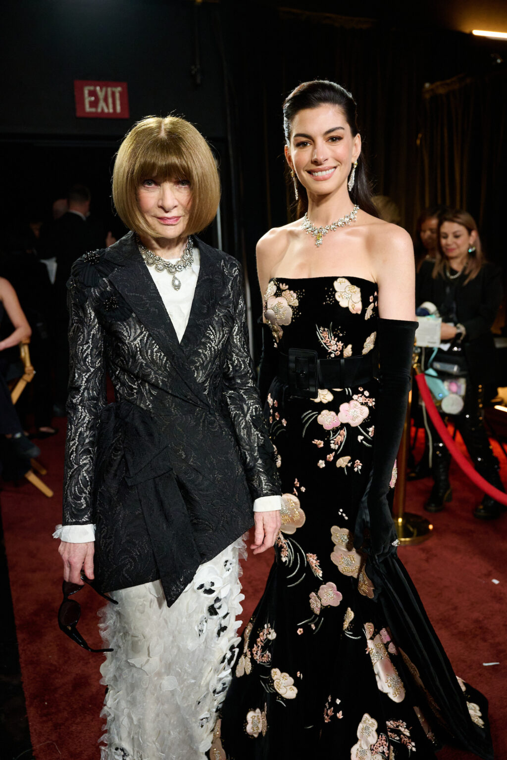Dame Anna Wintour and Anne Hathaway pose backstage during the live 98th Oscars® at the Dolby Theatre at Ovation Hollywood in Los Angeles, CA, on Sunday, March 15, 2026.