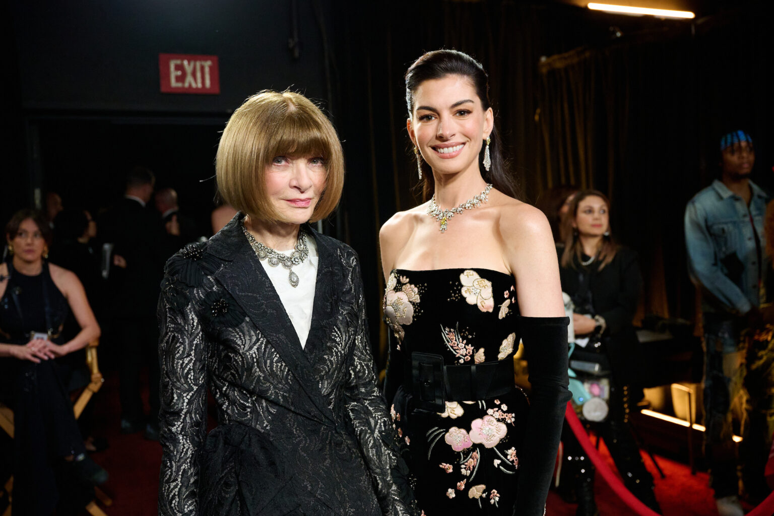Dame Anna Wintour and Anne Hathaway pose backstage during the live 98th Oscars® at the Dolby Theatre at Ovation Hollywood in Los Angeles, CA, on Sunday, March 15, 2026.