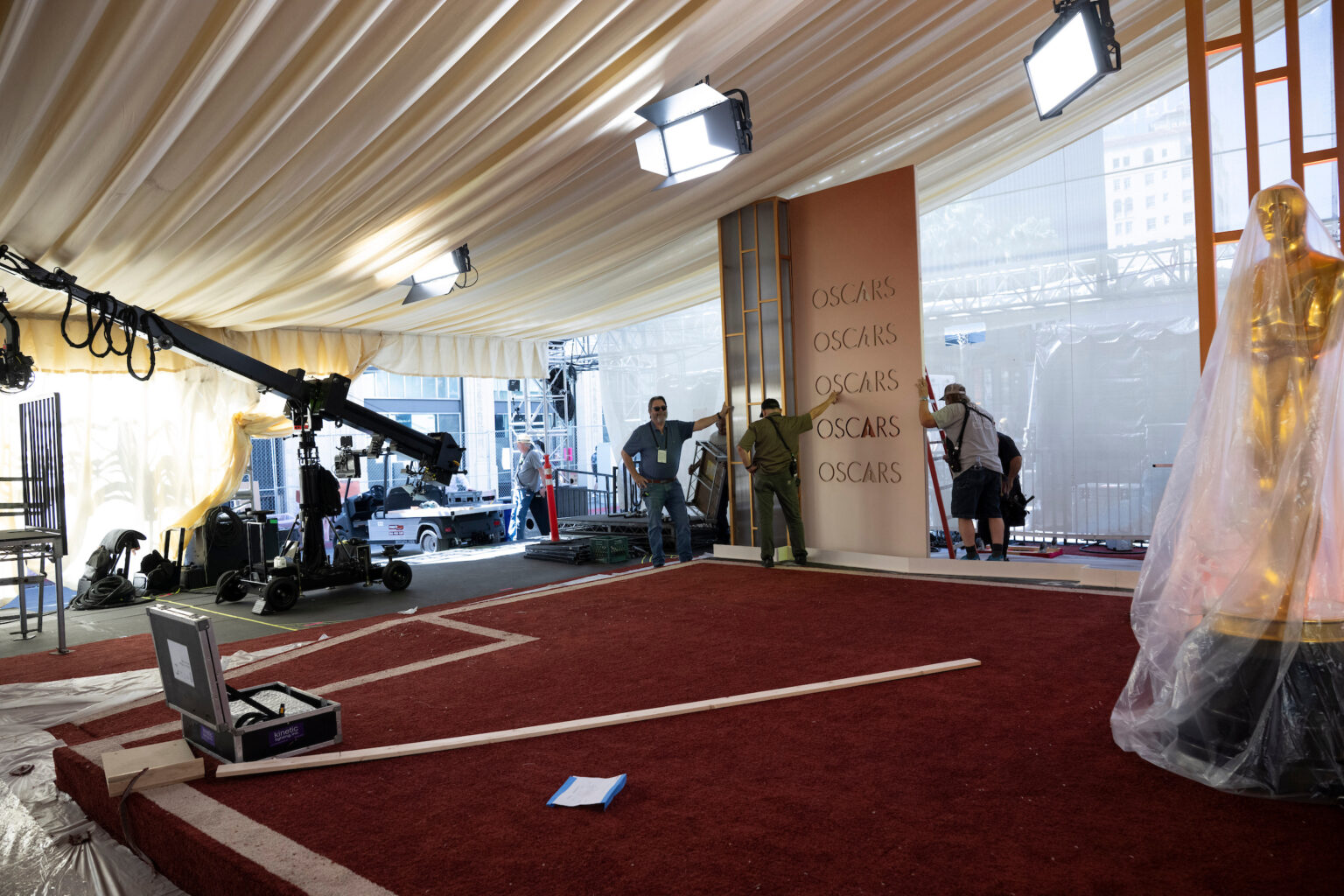 Set Ups for the 98th Oscars on Thursday, March 12, 2026.
