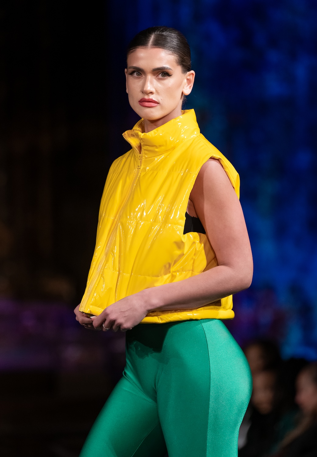 NEW YORK, NEW YORK - FEBRUARY 12: A model walks the runway at the David Tupaz show during New York Fashion Week Powered By Art Hearts Fashion at The Angel Orensanz Foundation on February 12, 2026 in New York City. (Photo by Mark Gunter/Getty Images for Art Hearts Fashion)