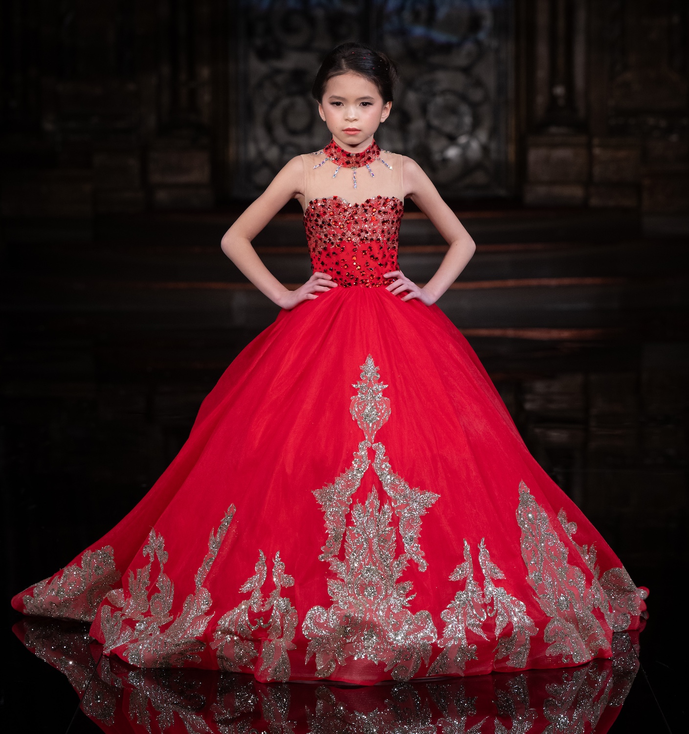 NEW YORK, NEW YORK - FEBRUARY 13: A model walks the runway at the Elsa Fairy show during New York Fashion Week Powered By Art Hearts Fashion at The Angel Orensanz Foundation on February 13, 2026 in New York City. (Photo by Mark Gunter/Getty Images for Art Hearts Fashion)
