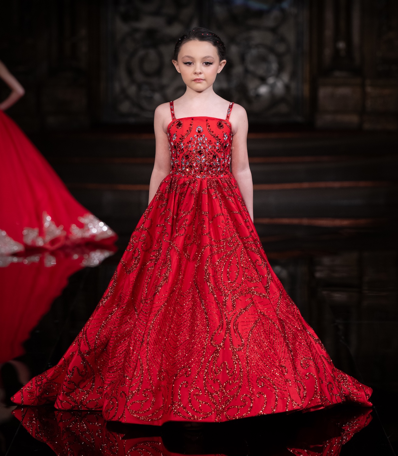 NEW YORK, NEW YORK - FEBRUARY 13: A model walks the runway at the Elsa Fairy show during New York Fashion Week Powered By Art Hearts Fashion at The Angel Orensanz Foundation on February 13, 2026 in New York City. (Photo by Mark Gunter/Getty Images for Art Hearts Fashion)