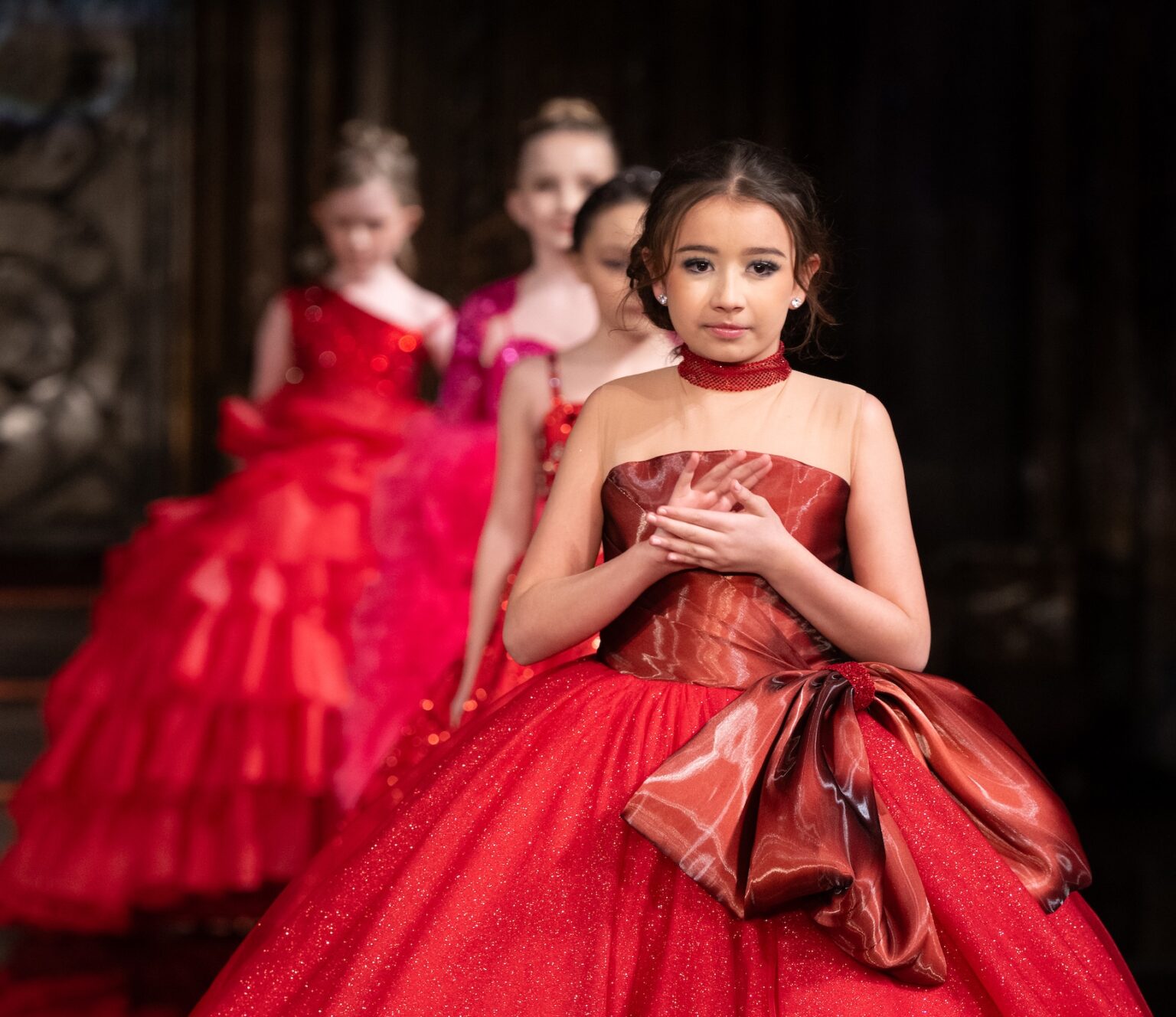 NEW YORK, NEW YORK - FEBRUARY 13: Models walk the runway at the Elsa Fairy show during New York Fashion Week Powered By Art Hearts Fashion at The Angel Orensanz Foundation on February 13, 2026 in New York City. (Photo by Mark Gunter/Getty Images for Art Hearts Fashion)