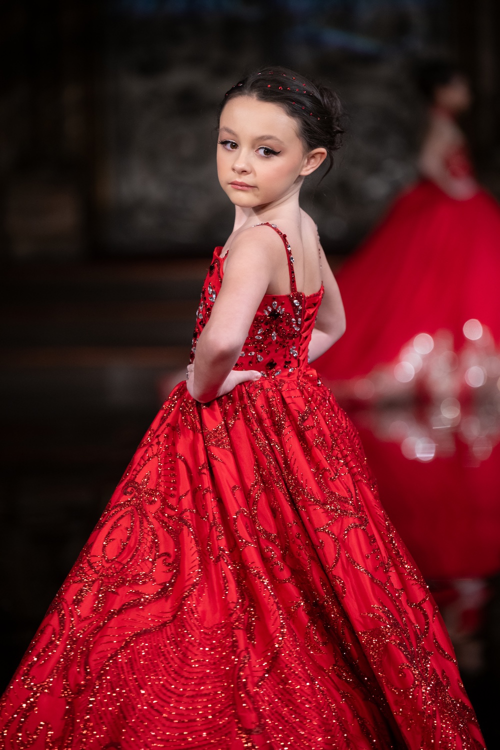 NEW YORK, NEW YORK - FEBRUARY 13: A model walks the runway at the Elsa Fairy show during New York Fashion Week Powered By Art Hearts Fashion at The Angel Orensanz Foundation on February 13, 2026 in New York City. (Photo by Mark Gunter/Getty Images for Art Hearts Fashion)