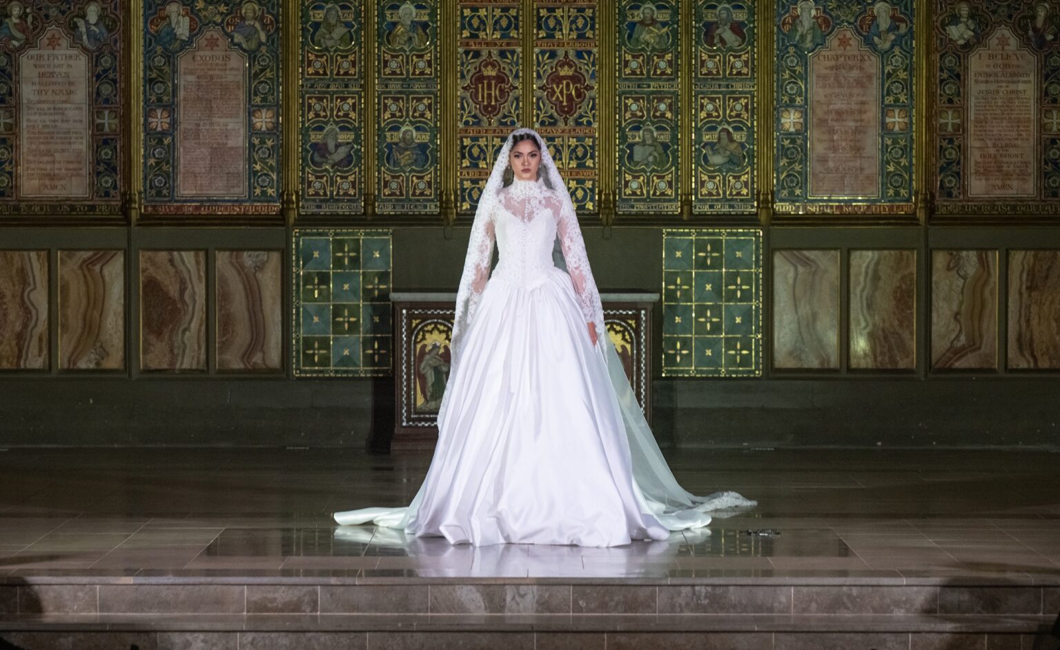 LONDON, ENGLAND - FEBRUARY 20. Miss Cuba Intercontinental 2025 Lorena Suarez walks the runway at the Glaudi Show during London Fashion Week Powered By Art Hearts Fashion February 20, 2026 at St. John's Hyde Park on February 20, 2026 in London, England. (Photo by Mark Gunter/Getty Images for Art Hearts Fashion)