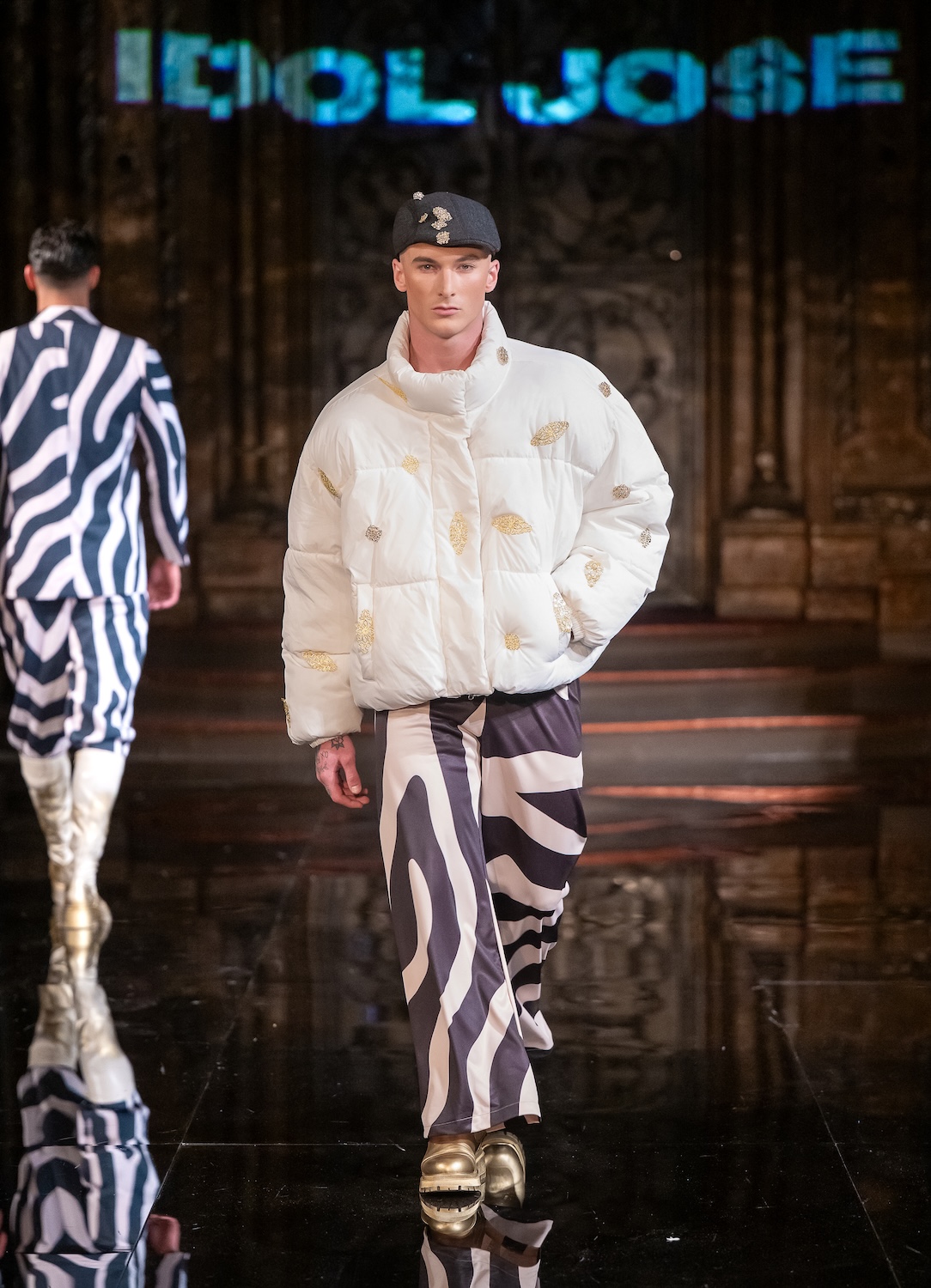 NEW YORK, NEW YORK - FEBRUARY 13: Alex Smith walks the runway at the Idol Jose show during New York Fashion Week Powered By Art Hearts Fashion at The Angel Orensanz Foundation on February 13, 2026 in New York City.  (Photo by Mark Gunter/Getty Images for Art Hearts Fashion)