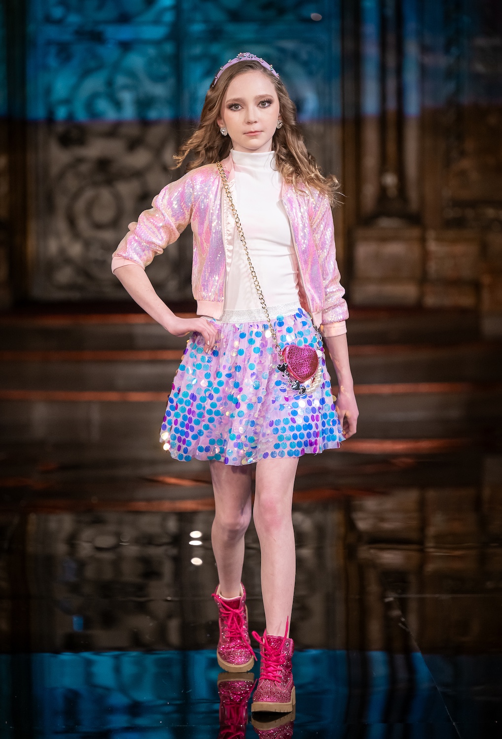 NEW YORK, NEW YORK - FEBRUARY 13: Models walks the runway at the Isabella Zimprich show during New York Fashion Week Powered By Art Hearts Fashion at The Angel Orensanz Foundation on February 13, 2026 in New York City. (Photo by Mark Gunter/Getty Images for Art Hearts Fashion)