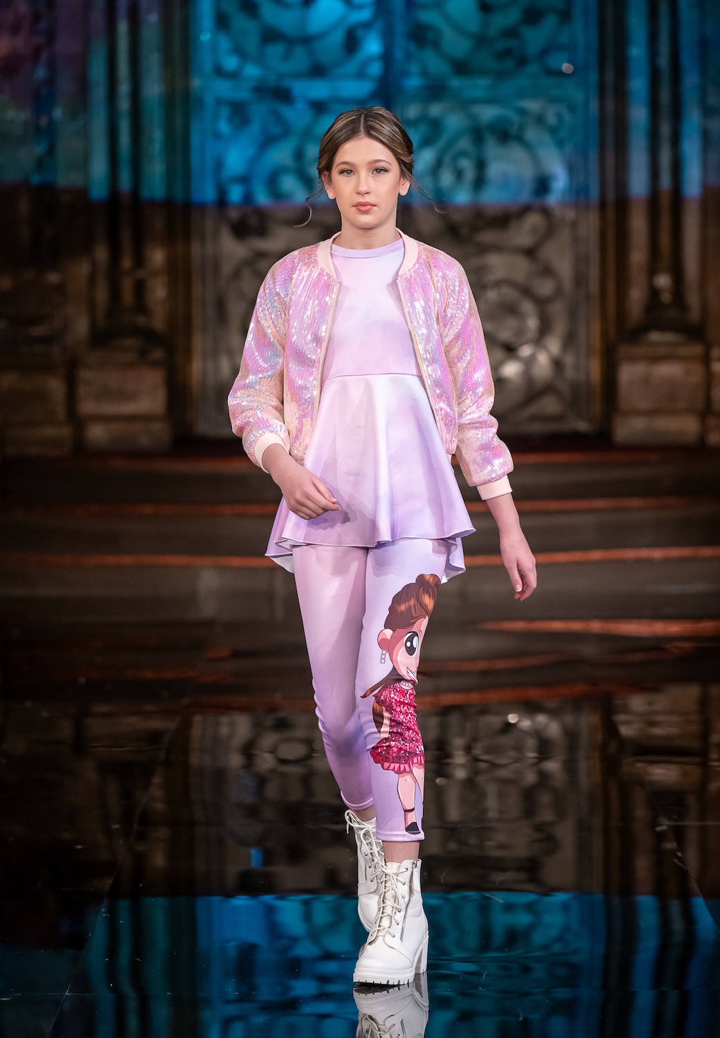 NEW YORK, NEW YORK - FEBRUARY 13: Models walks the runway at the Isabella Zimprich show during New York Fashion Week Powered By Art Hearts Fashion at The Angel Orensanz Foundation on February 13, 2026 in New York City. (Photo by Mark Gunter/Getty Images for Art Hearts Fashion)