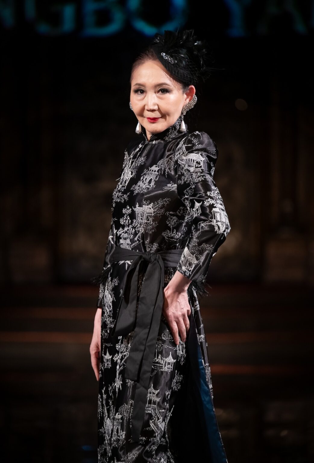 NEW YORK, NEW YORK - FEBRUARY 12: A model walks the runway at the Jingbo Yang show during New York Fashion Week Powered By Art Hearts Fashion at The Angel Orensanz Foundation on February 12, 2026 in New York City. (Photo by Mark Gunter/Getty Images for Art Hearts Fashion)