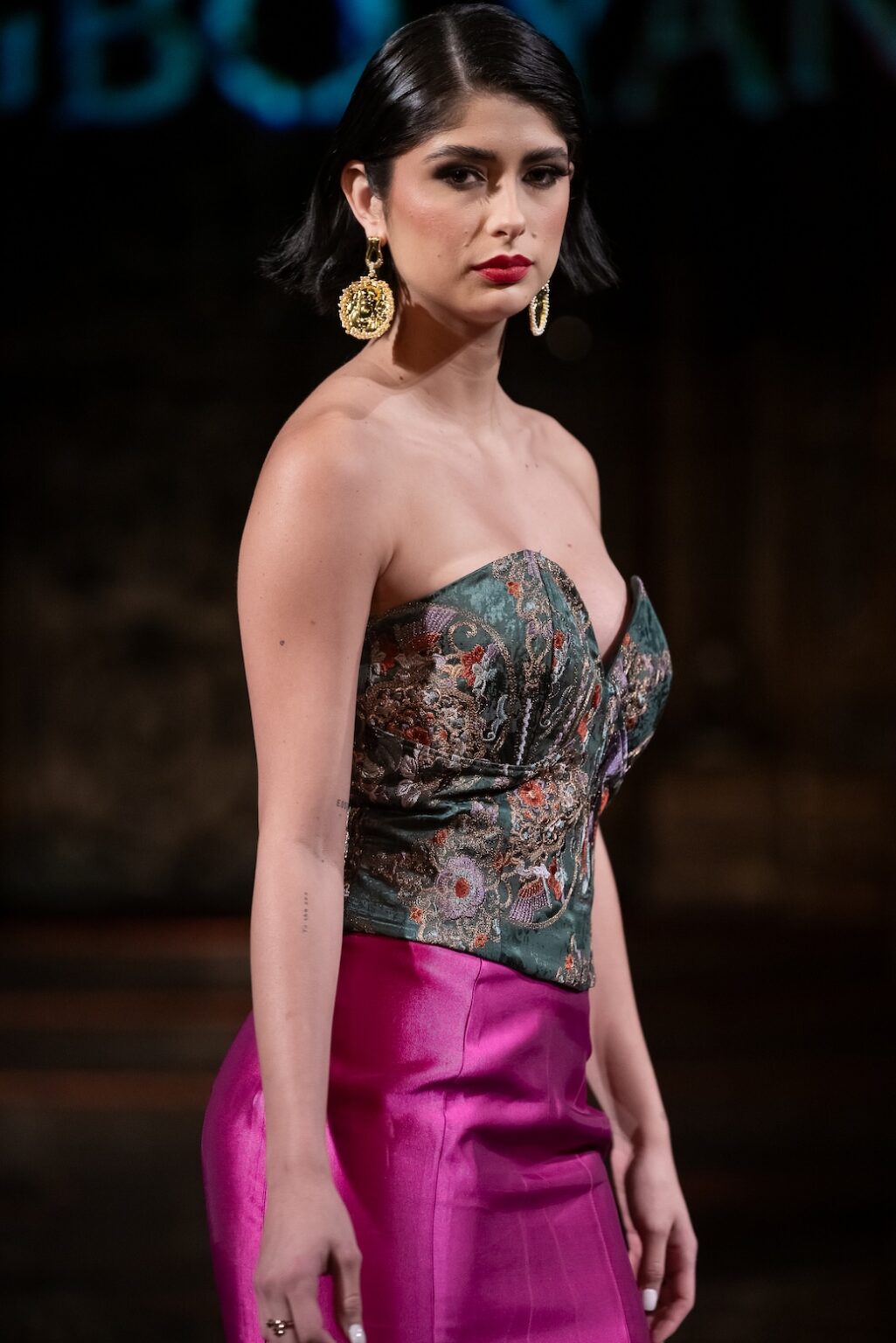 NEW YORK, NEW YORK - FEBRUARY 12: Italy Mora walks the runway at the Jingbo Yang show during New York Fashion Week Powered By Art Hearts Fashion at The Angel Orensanz Foundation on February 12, 2026 in New York City. (Photo by Mark Gunter/Getty Images for Art Hearts Fashion)