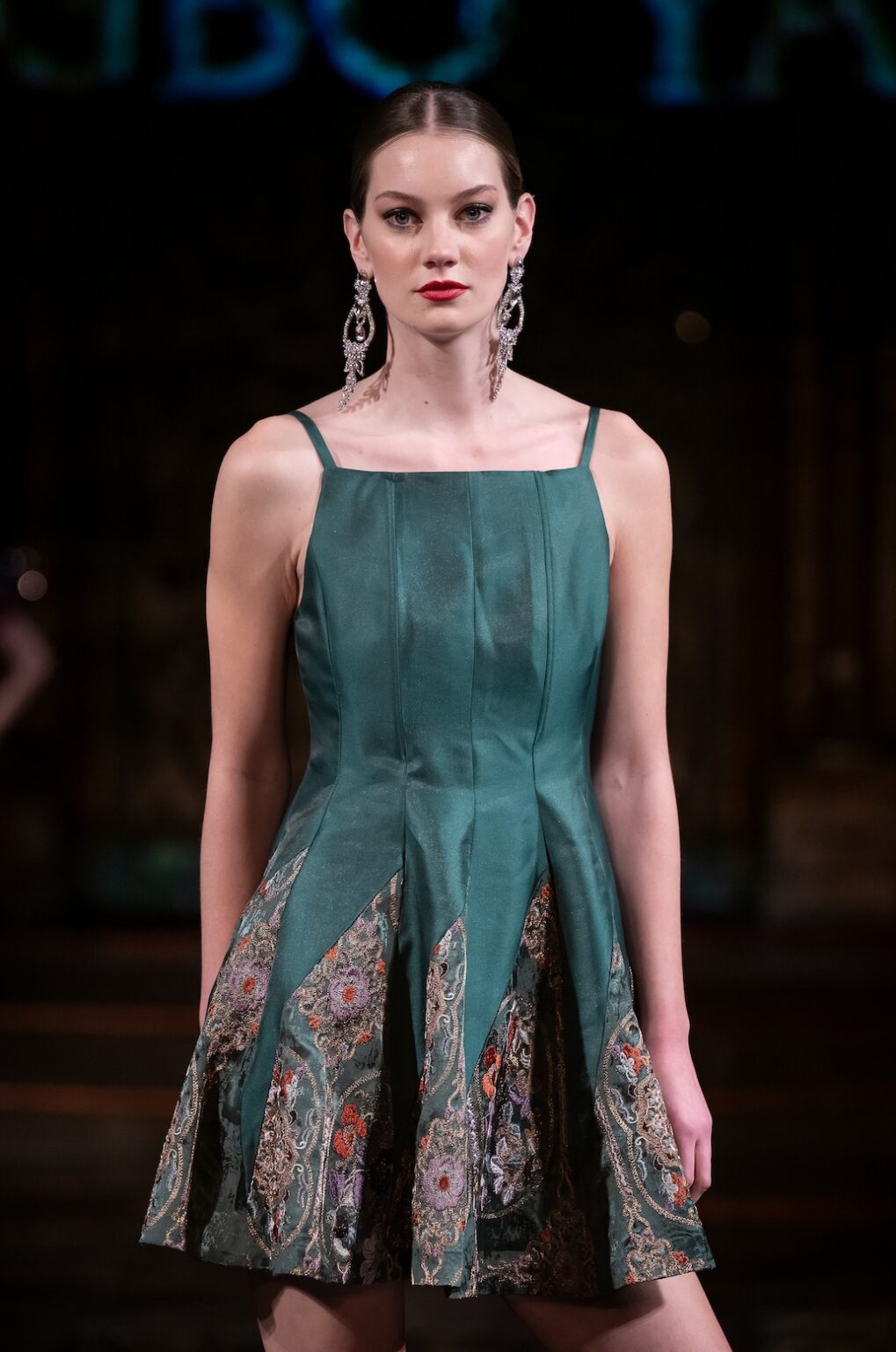 NEW YORK, NEW YORK - FEBRUARY 12: Ellen Weitenberner walks the runway at the Jingbo Yang show during New York Fashion Week Powered By Art Hearts Fashion at The Angel Orensanz Foundation on February 12, 2026 in New York City. (Photo by Mark Gunter/Getty Images for Art Hearts Fashion)