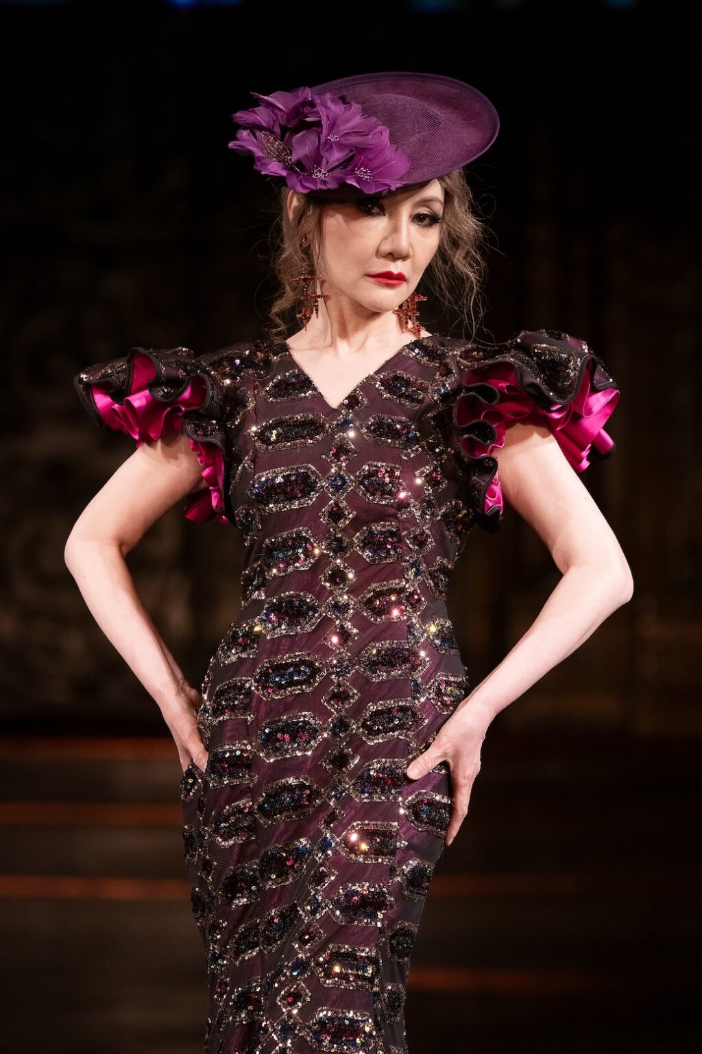 NEW YORK, NEW YORK - FEBRUARY 12: Model Lingwei Wei walks the runway at the Jingbo Yang show during New York Fashion Week Powered By Art Hearts Fashion at The Angel Orensanz Foundation on February 12, 2026 in New York City. (Photo by Mark Gunter/Getty Images for Art Hearts Fashion)
