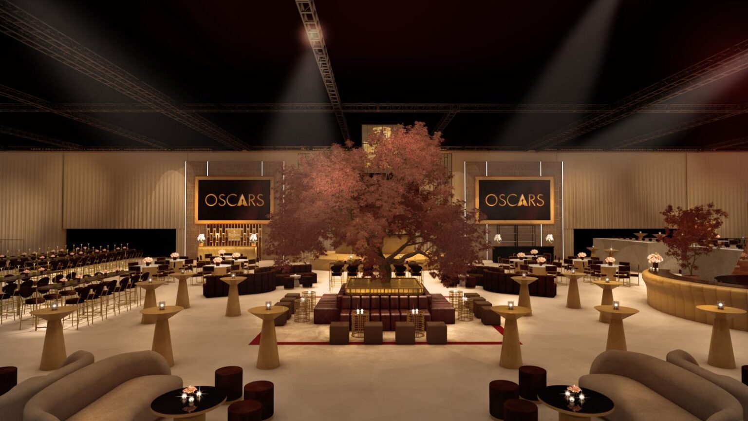 98th Oscars Governors Ball Décor
