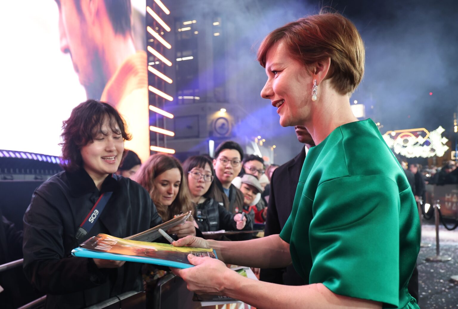 LONDON, ENGLAND - MARCH 09: Sandra Hüller attends the World Premiere of Project Hail Mary at Cineworld Leicester Square on March 09, 2026 in London, England.. The film is exclusively in cinemas on 19 March 2026. (Photo by Tristan Fewings/Getty Images for Sony Pictures Entertainment)