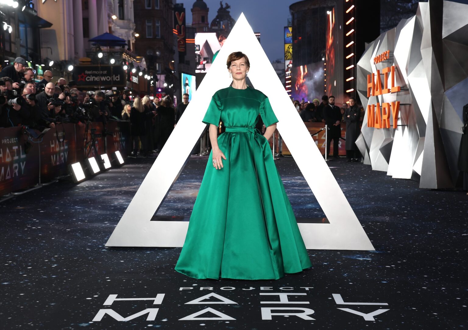 LONDON, ENGLAND - MARCH 09: Sandra Hüller attends the World Premiere of Project Hail Mary at Cineworld Leicester Square on March 09, 2026 in London, England.. The film is exclusively in cinemas on 19 March 2026. (Photo by Tristan Fewings/Getty Images for Sony Pictures Entertainment)