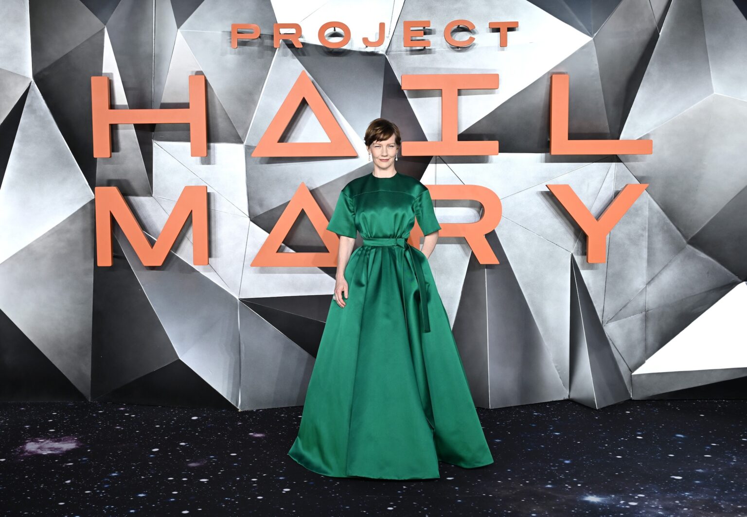 LONDON, ENGLAND - MARCH 09: Sandra Hüller attends the World Premiere of Project Hail Mary at Cineworld Leicester Square on March 09, 2026 in London, England.. The film is exclusively in cinemas on 19 March 2026. (Photo by Kate Green/Getty Images for Sony Pictures Entertainment)