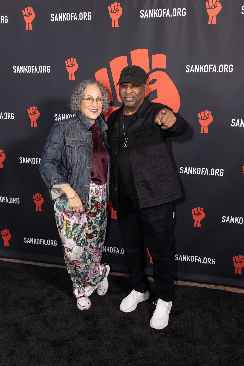 LOS ANGELES, CALIFORNIA - MARCH 1: Chuck D and Gina Belafonte attend the inaugural Sankofa.org Social Justice Awards at Chaplin Studios on March 1, 2026 in Los Angeles, California. (Photo by Todd Westphal / Sankofa.org)