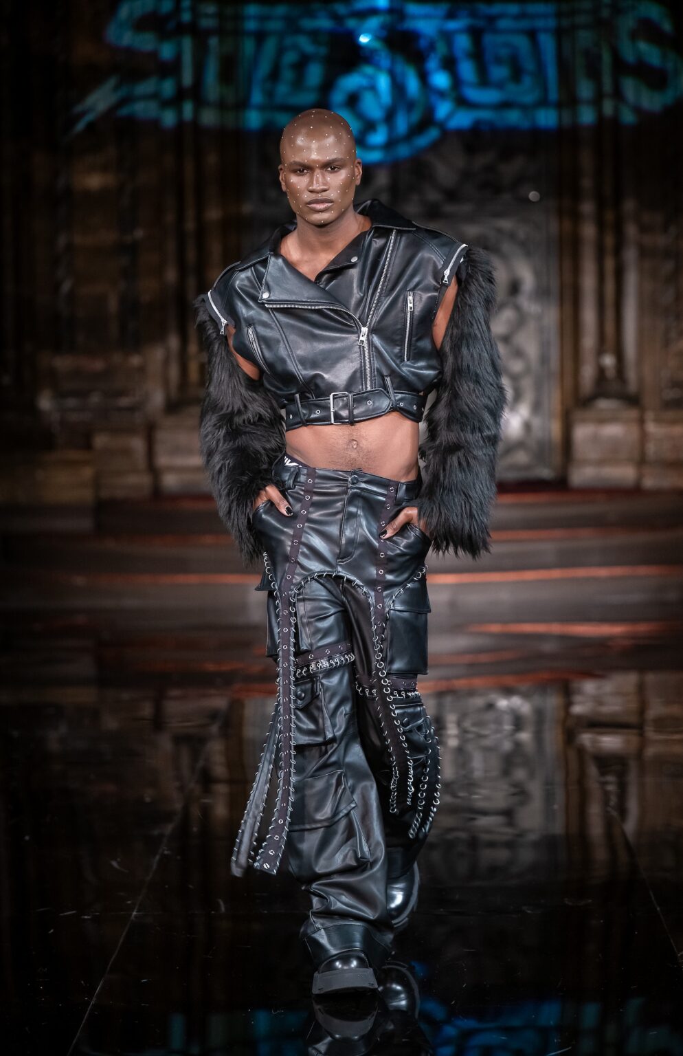 NEW YORK, NEW YORK - FEBRUARY 13: A model walks the runway at the Soid Studios show during New York Fashion Week Powered By Art Hearts Fashion at The Angel Orensanz Foundation on February 13, 2026 in New York City. (Photo by Mark Gunter/Getty Images for Art Hearts Fashion)
