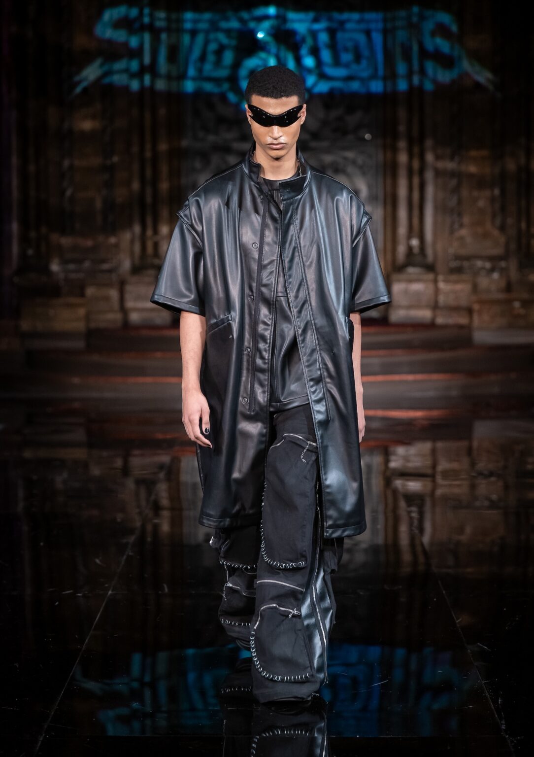 NEW YORK, NEW YORK - FEBRUARY 13: A model walks the runway at the Soid Studios show during New York Fashion Week Powered By Art Hearts Fashion at The Angel Orensanz Foundation on February 13, 2026 in New York City. (Photo by Mark Gunter/Getty Images for Art Hearts Fashion)