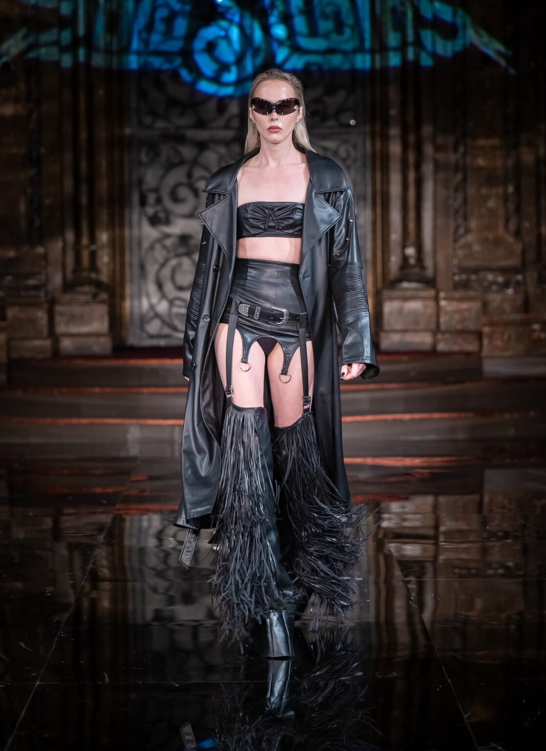 NEW YORK, NEW YORK - FEBRUARY 13: A model walks the runway at the Soid Studios show during New York Fashion Week Powered By Art Hearts Fashion at The Angel Orensanz Foundation on February 13, 2026 in New York City. (Photo by Mark Gunter/Getty Images for Art Hearts Fashion)