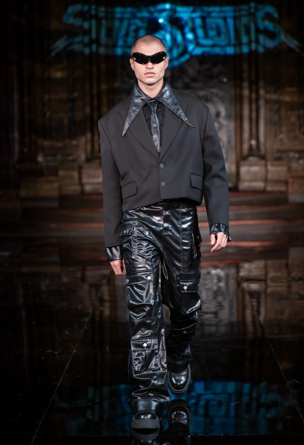 NEW YORK, NEW YORK - FEBRUARY 13: A model walks the runway at the Soid Studios show during New York Fashion Week Powered By Art Hearts Fashion at The Angel Orensanz Foundation on February 13, 2026 in New York City. (Photo by Mark Gunter/Getty Images for Art Hearts Fashion)