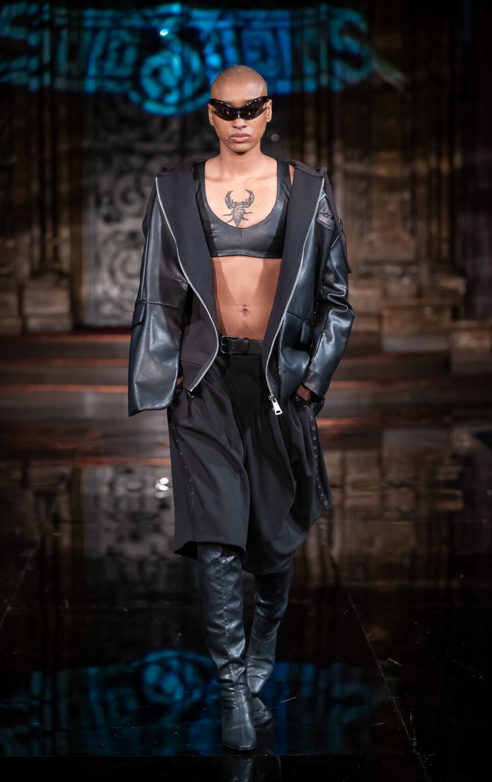 NEW YORK, NEW YORK - FEBRUARY 13: A model walks the runway at the Soid Studios show during New York Fashion Week Powered By Art Hearts Fashion at The Angel Orensanz Foundation on February 13, 2026 in New York City. (Photo by Mark Gunter/Getty Images for Art Hearts Fashion)