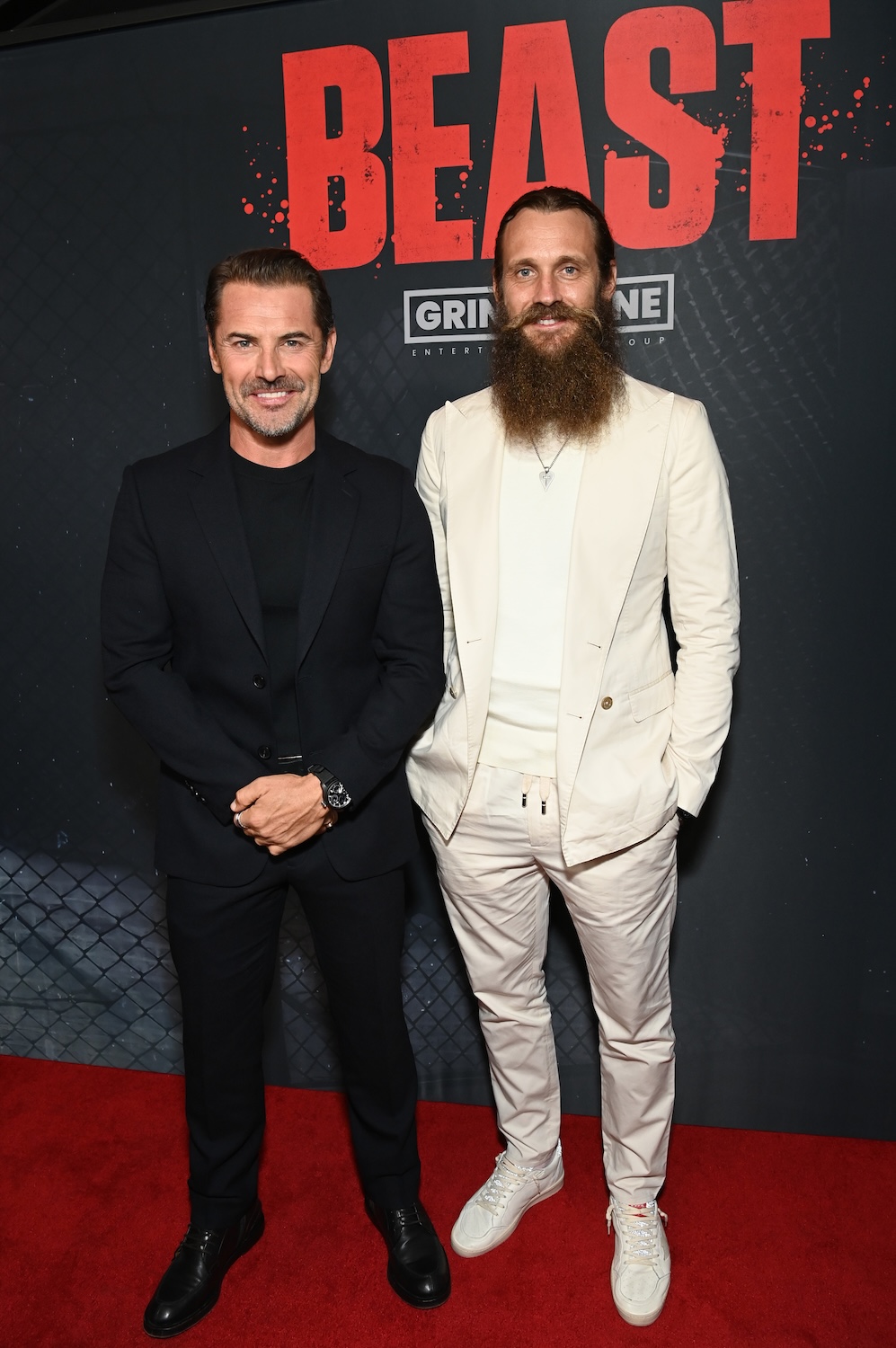 INGLEWOOD, CALIFORNIA - APRIL 08: (L-R) Daniel MacPherson and director Tyler Atkins attend "Beast" Los Angeles Special Screening at Cosm Los Angeles on April 08, 2026 in Inglewood, California. (Photo by Jon Kopaloff/Getty Images for Lionsgate/Grindstone)