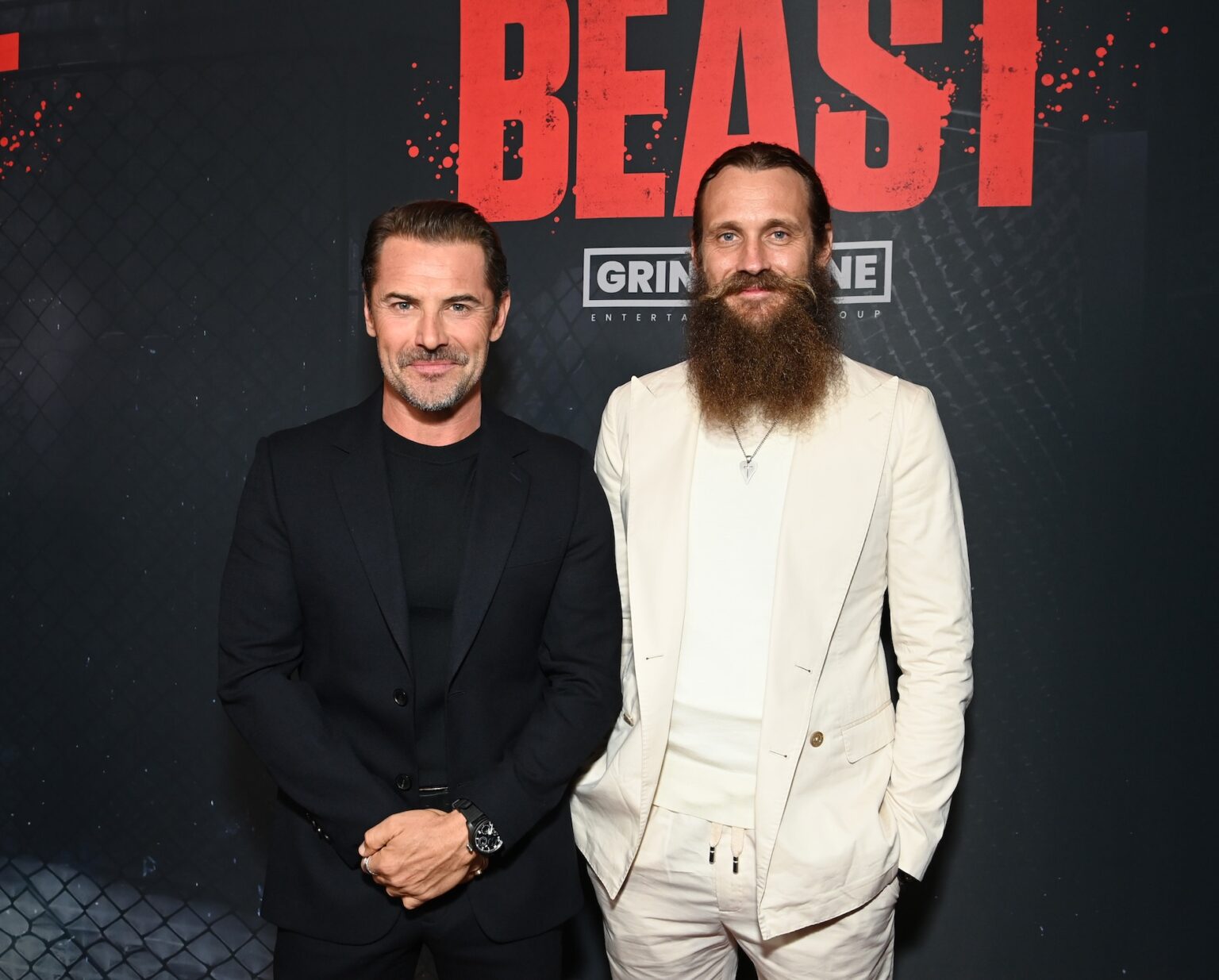 INGLEWOOD, CALIFORNIA - APRIL 08: (L-R) Daniel MacPherson and director Tyler Atkins attend "Beast" Los Angeles Special Screening at Cosm Los Angeles on April 08, 2026 in Inglewood, California. (Photo by Jon Kopaloff/Getty Images for Lionsgate/Grindstone)