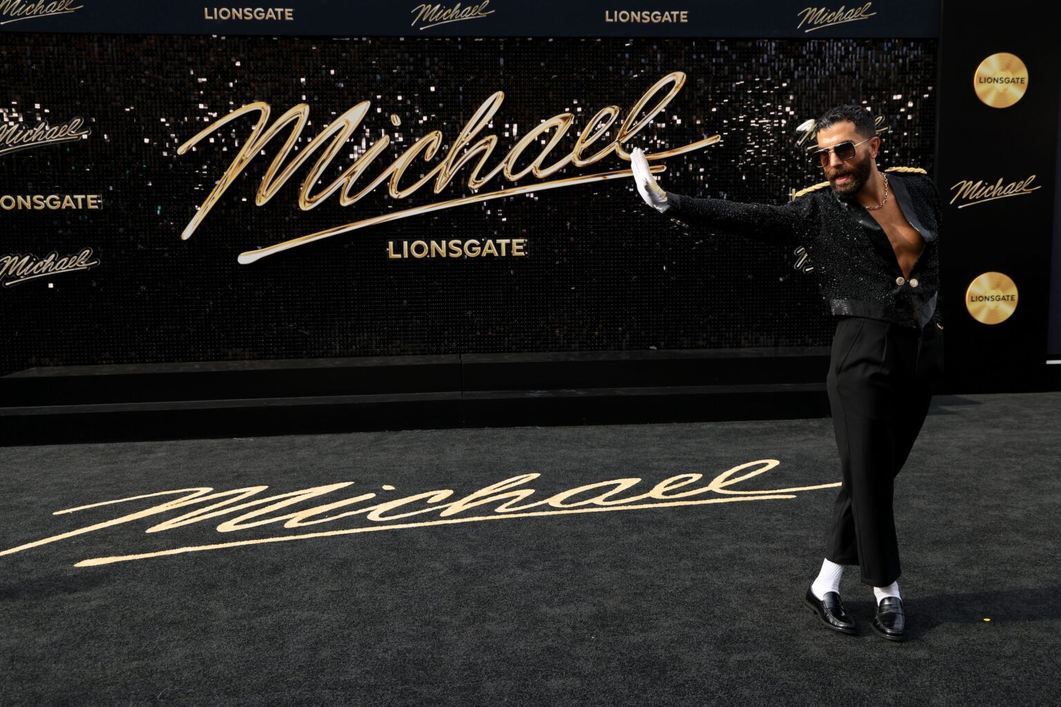 LOS ANGELES, CALIFORNIA - APRIL 20: Reza Jackson attends Lionsgate's "Michael" Los Angeles premiere at Dolby Theatre on April 20, 2026 in Los Angeles, California. (Photo by Savion Washington/Getty Images for Lionsgate)