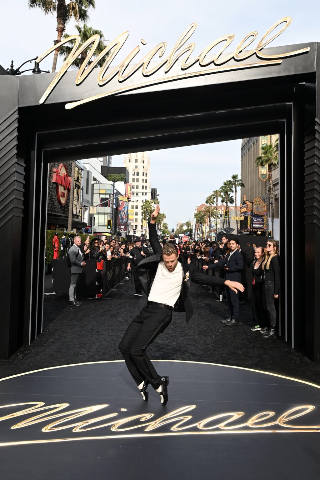 LOS ANGELES, CALIFORNIA - APRIL 20: Derek Hough attends Lionsgate's "Michael" Los Angeles premiere at Dolby Theatre on April 20, 2026 in Los Angeles, California. (Photo by Vivien Killilea/Getty Images for Lionsgate)