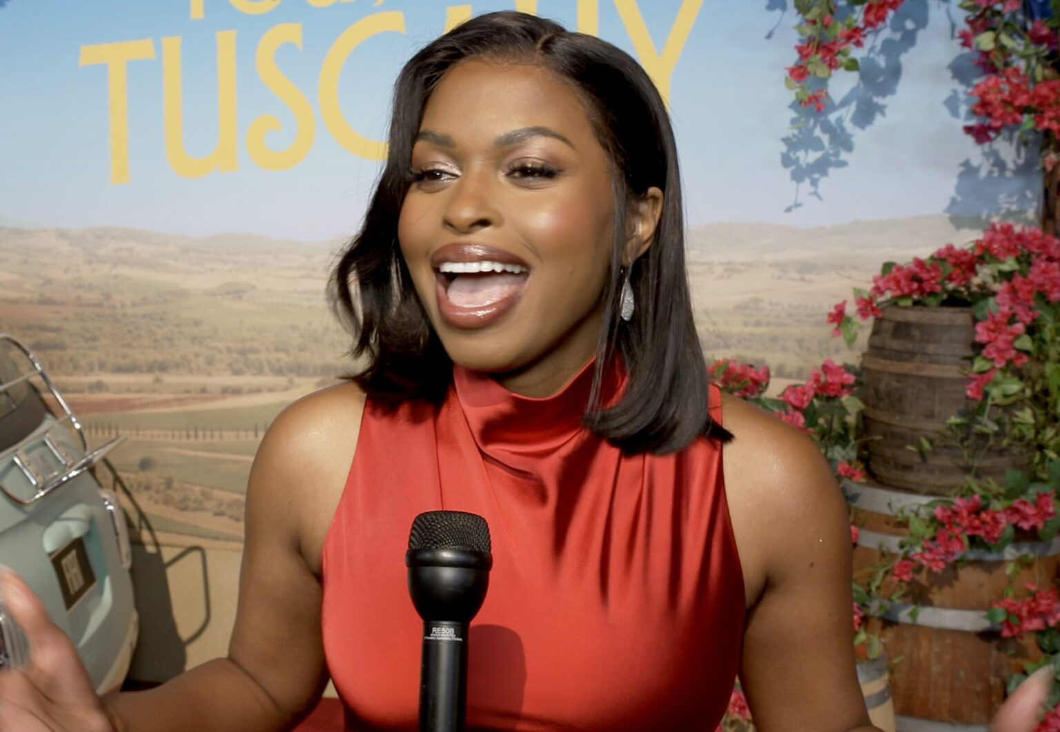 Aziza Scott on You, Me & Tuscany | Premiere Red Carpet Interview