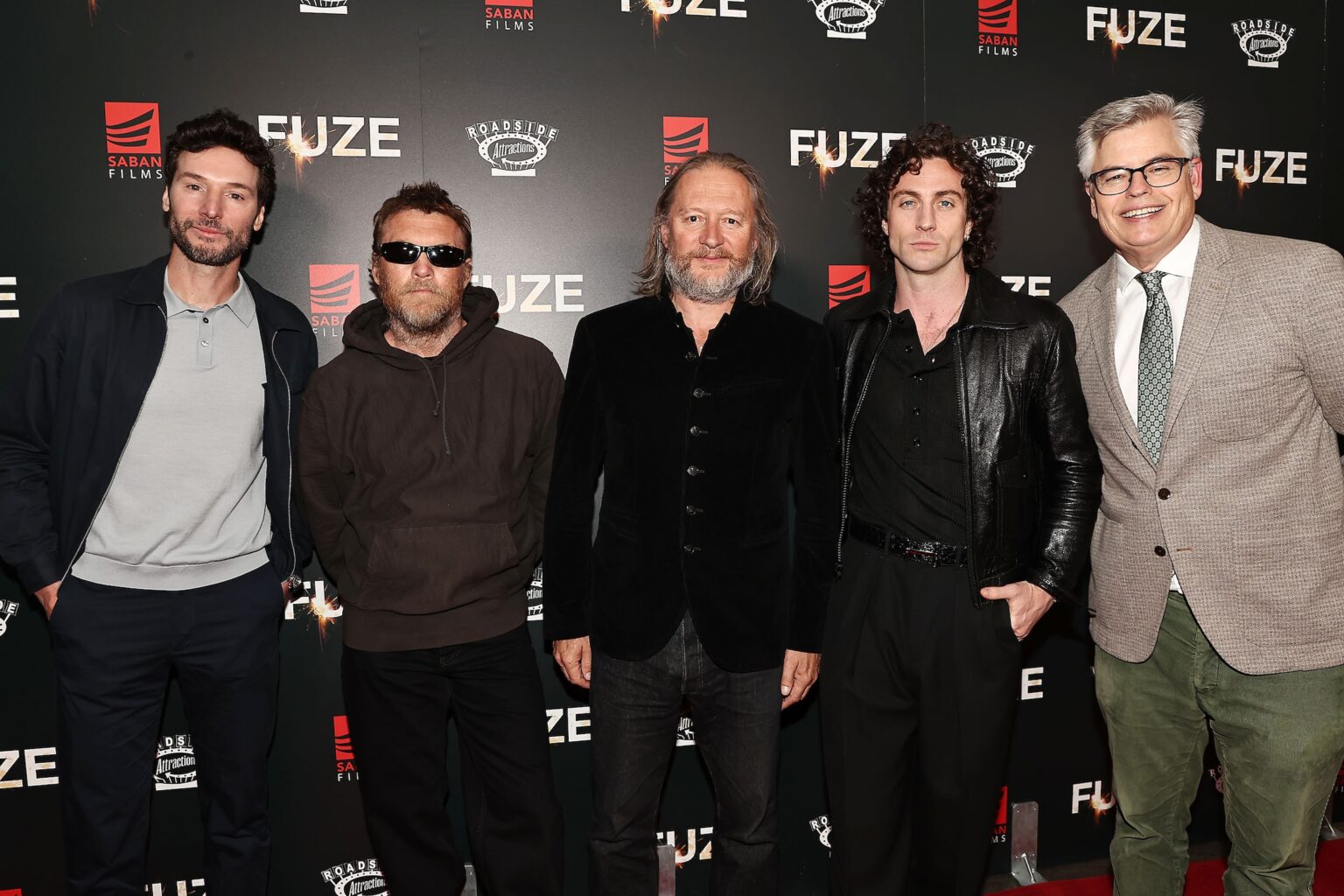New York, New York 4/21/26 New York Special Screening of “ FUZE” : Jonahan Saba , Sam Wortington , David Mackenzie, Aaron Taylor-Johnson and Eric d' Arbeloff - PHOTO by: Dave Allocca / Starpix - Location: Metrograph