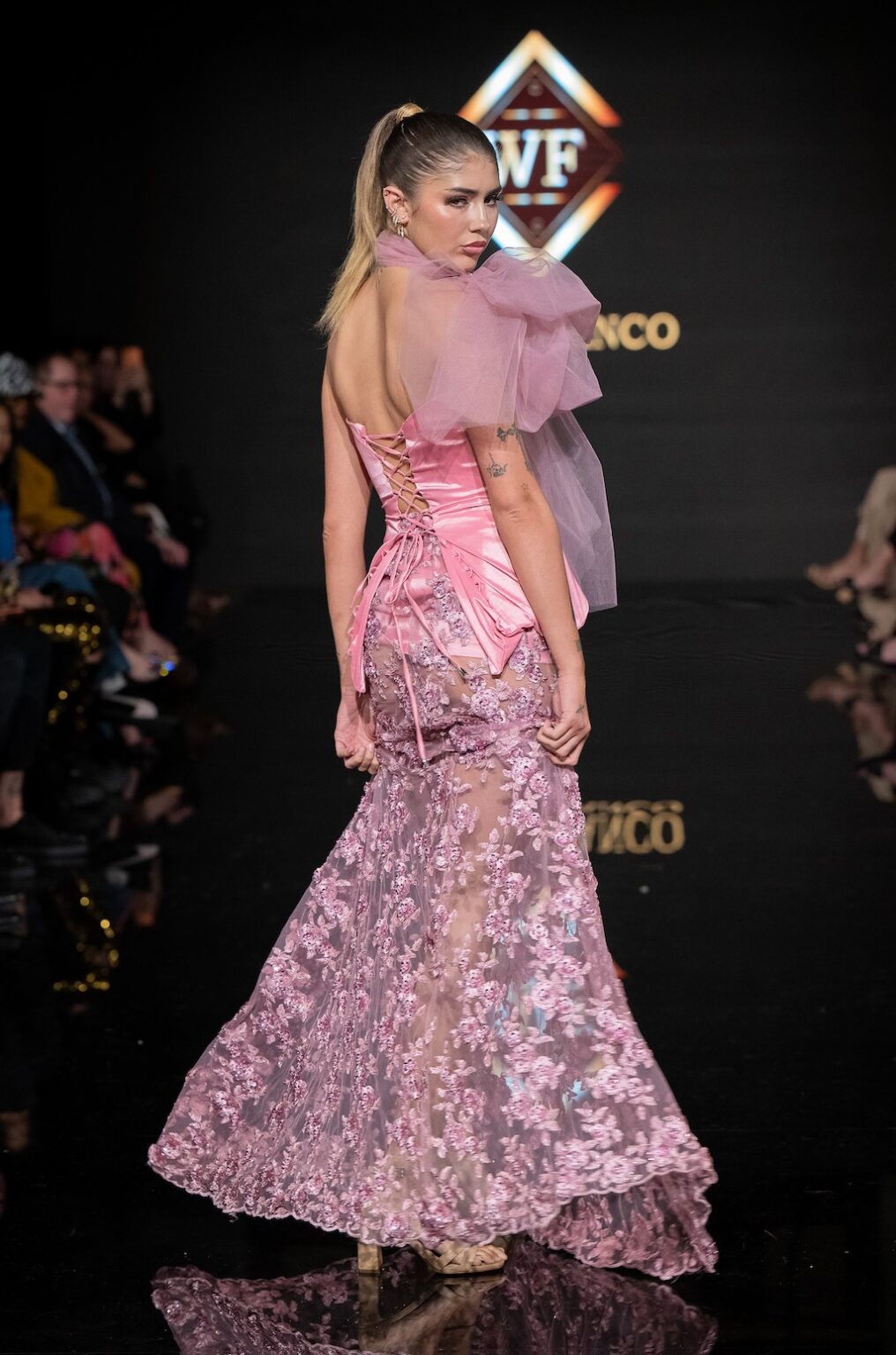 LOS ANGELES, CALIFORNIA - MARCH 14: A model walks the runway at the Will Franco show during Los Angeles Fashion Week Powered By Art Hearts Fashion at The Majestic on March 14, 2026 in Los Angeles, California. (Photo by Mark Gunter/Getty Images for Art Hearts Fashion)