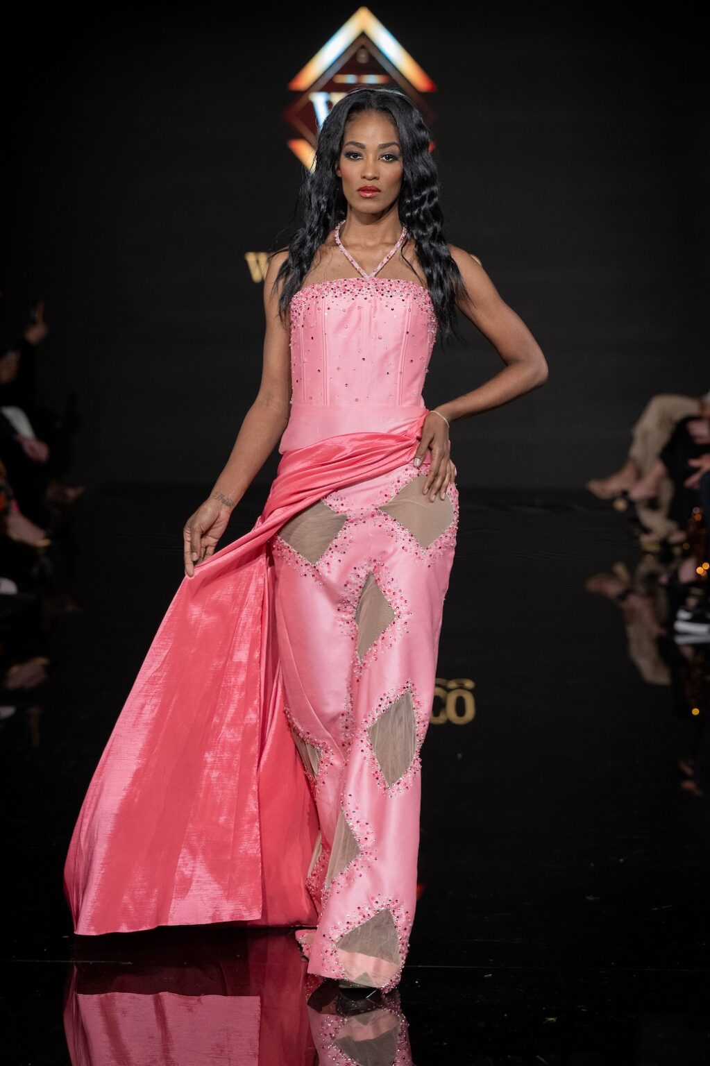 LOS ANGELES, CALIFORNIA - MARCH 14: A model walks the runway at the Will Franco show during Los Angeles Fashion Week Powered By Art Hearts Fashion at The Majestic on March 14, 2026 in Los Angeles, California. (Photo by Mark Gunter/Getty Images for Art Hearts Fashion)