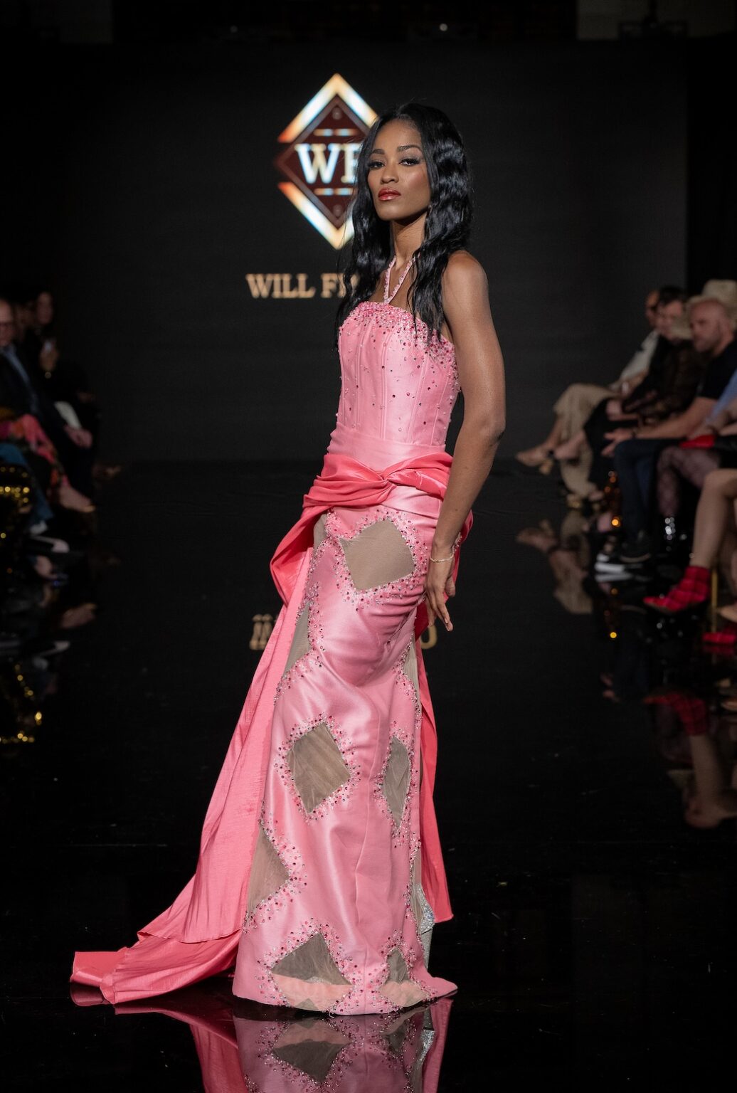LOS ANGELES, CALIFORNIA - MARCH 14: A model walks the runway at the Will Franco show during Los Angeles Fashion Week Powered By Art Hearts Fashion at The Majestic on March 14, 2026 in Los Angeles, California. (Photo by Mark Gunter/Getty Images for Art Hearts Fashion)
