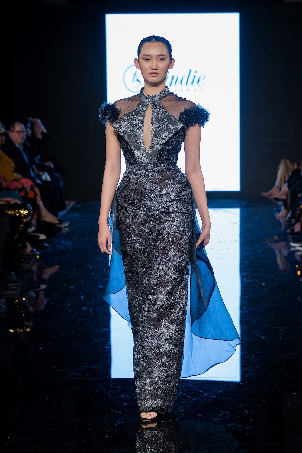 LOS ANGELES, CALIFORNIA - MARCH 14: A model walks the runway at the Lindisssh show during Los Angeles Fashion Week Powered By Art Hearts Fashion at The Majestic on March 14, 2026 in Los Angeles, California. (Photo by Mark Gunter/Getty Images for Art Hearts Fashion)