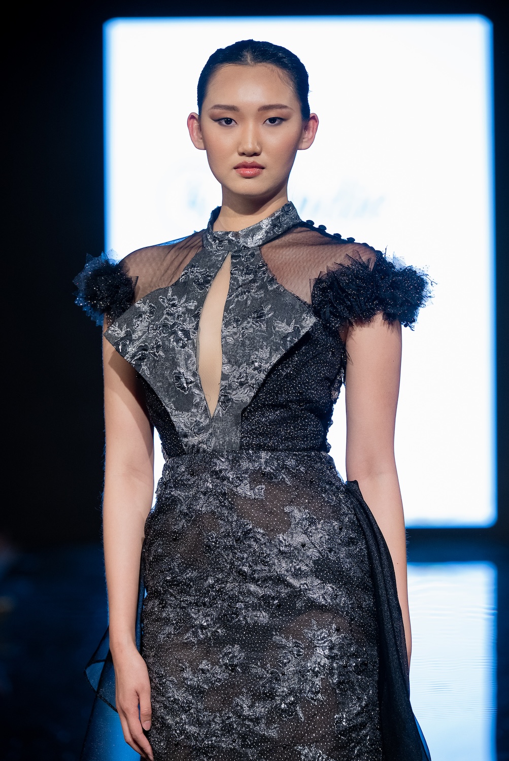 LOS ANGELES, CALIFORNIA - MARCH 14: A model walks the runway at the Lindisssh show during Los Angeles Fashion Week Powered By Art Hearts Fashion at The Majestic on March 14, 2026 in Los Angeles, California. (Photo by Mark Gunter/Getty Images for Art Hearts Fashion)