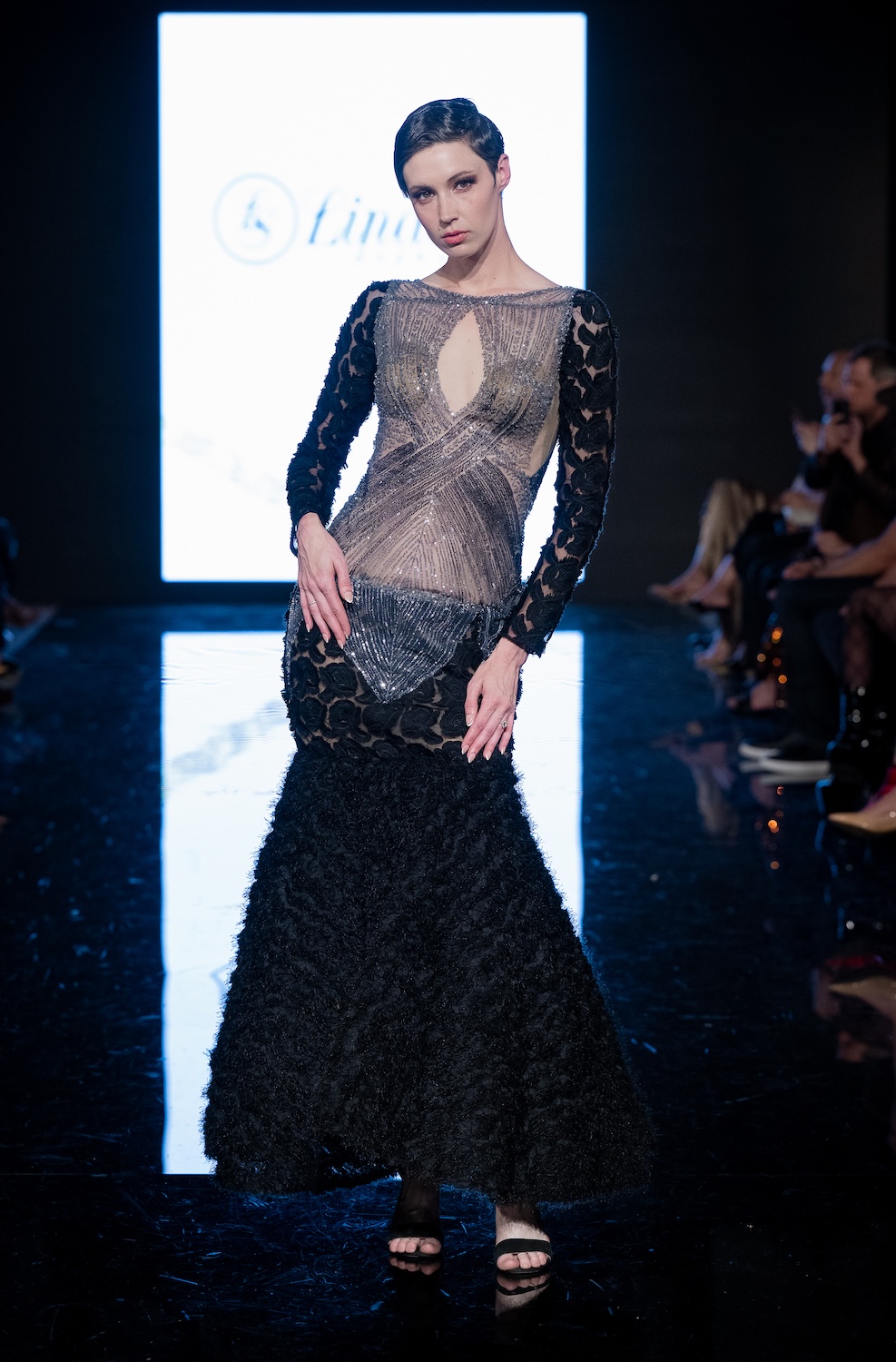 LOS ANGELES, CALIFORNIA - MARCH 14: A model walks the runway at the Lindisssh show during Los Angeles Fashion Week Powered By Art Hearts Fashion at The Majestic on March 14, 2026 in Los Angeles, California. (Photo by Mark Gunter/Getty Images for Art Hearts Fashion)