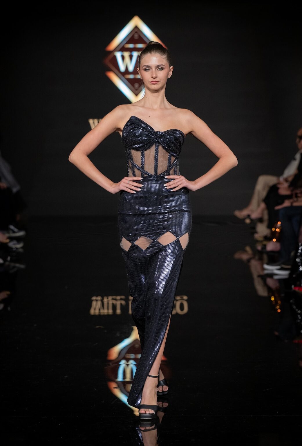 LOS ANGELES, CALIFORNIA - MARCH 14: A model walks the runway at the Will Franco show during Los Angeles Fashion Week Powered By Art Hearts Fashion at The Majestic on March 14, 2026 in Los Angeles, California. (Photo by Mark Gunter/Getty Images for Art Hearts Fashion)