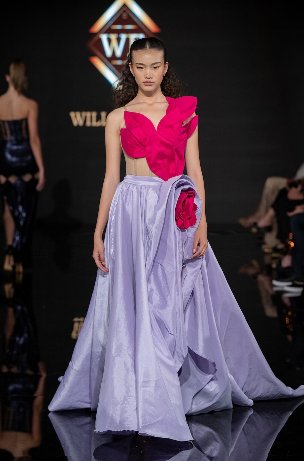 LOS ANGELES, CALIFORNIA - MARCH 14: A model walks the runway at the Will Franco show during Los Angeles Fashion Week Powered By Art Hearts Fashion at The Majestic on March 14, 2026 in Los Angeles, California. (Photo by Mark Gunter/Getty Images for Art Hearts Fashion)