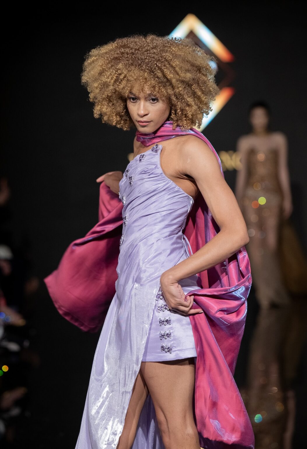 LOS ANGELES, CALIFORNIA - MARCH 14: A model walks the runway at the Will Franco show during Los Angeles Fashion Week Powered By Art Hearts Fashion at The Majestic on March 14, 2026 in Los Angeles, California. (Photo by Mark Gunter/Getty Images for Art Hearts Fashion)