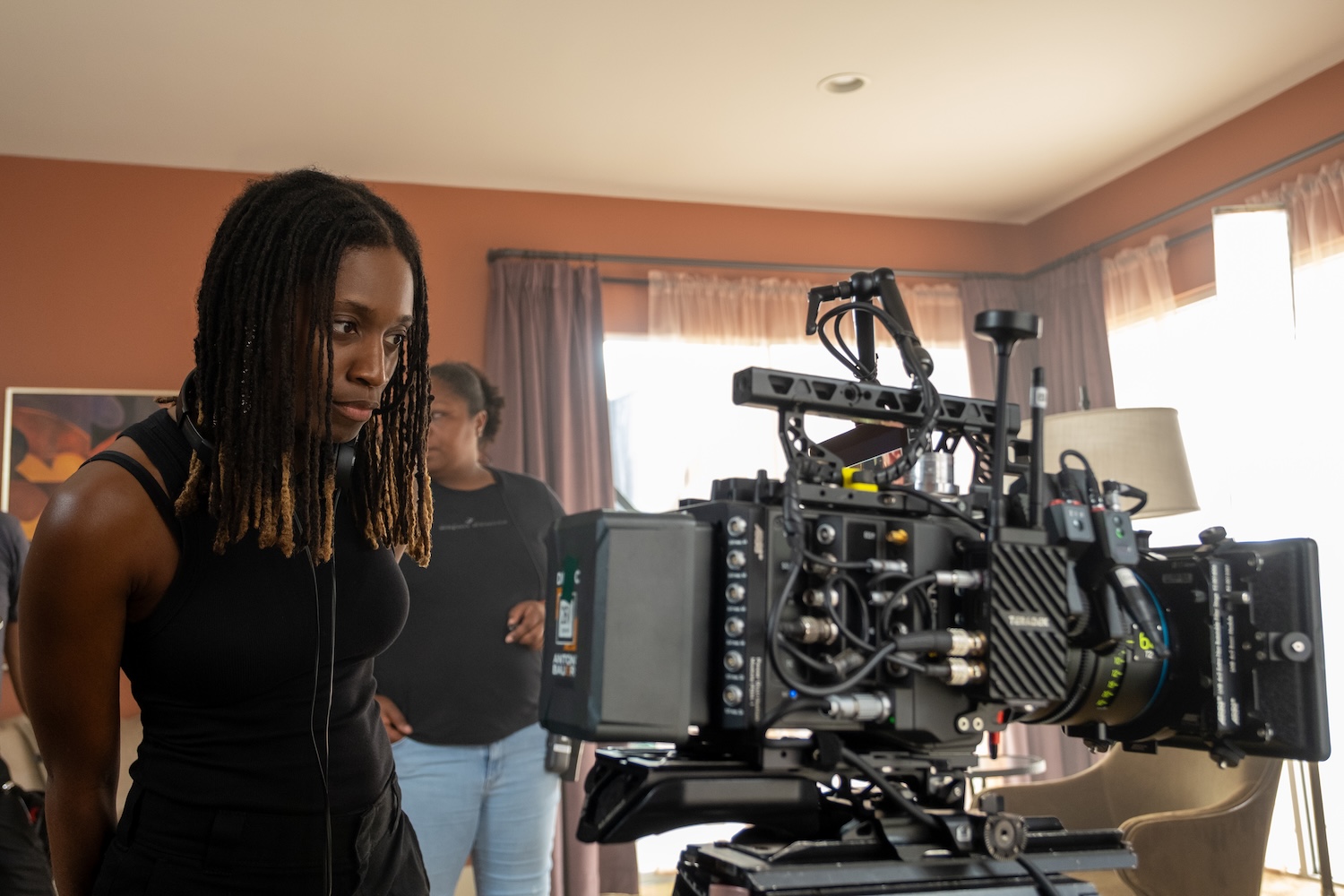 Director Aleshea Harris on the set of her film IS GOD IS, from Amazon MGM Studios. Photo credit: Patti Perret © 2026 Amazon Content Services LLC. All Rights Reserved.