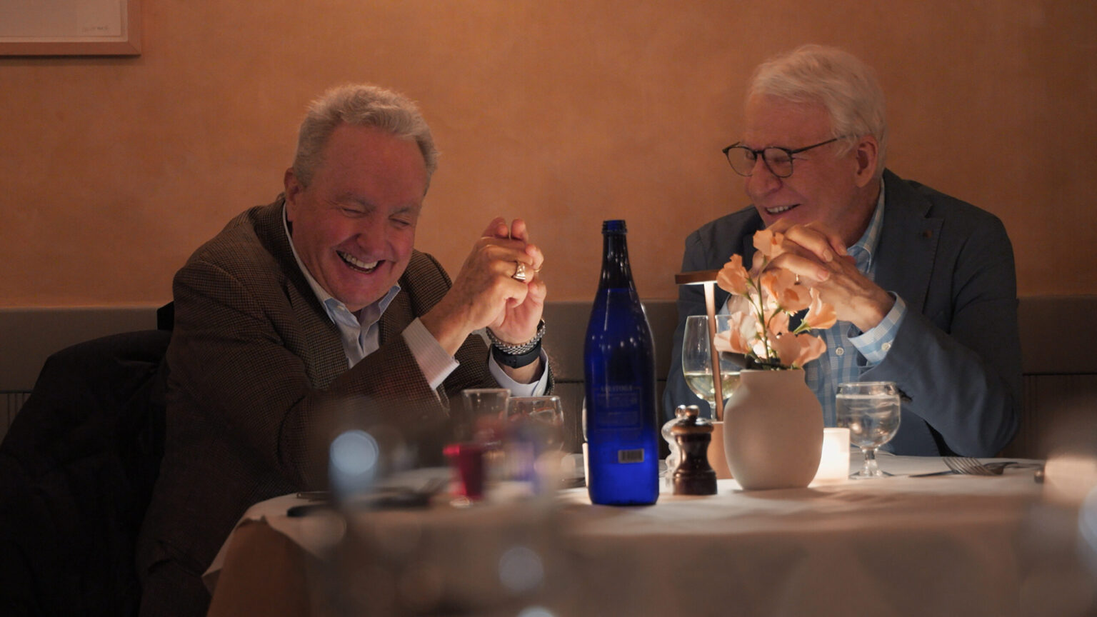 (L to R) Lorne Michaels and Steve Martin in director Morgan Neville's documentary LORNE, a Focus Features release. Credit: Courtesy of Focus Features. © 2026 All rights reserved.