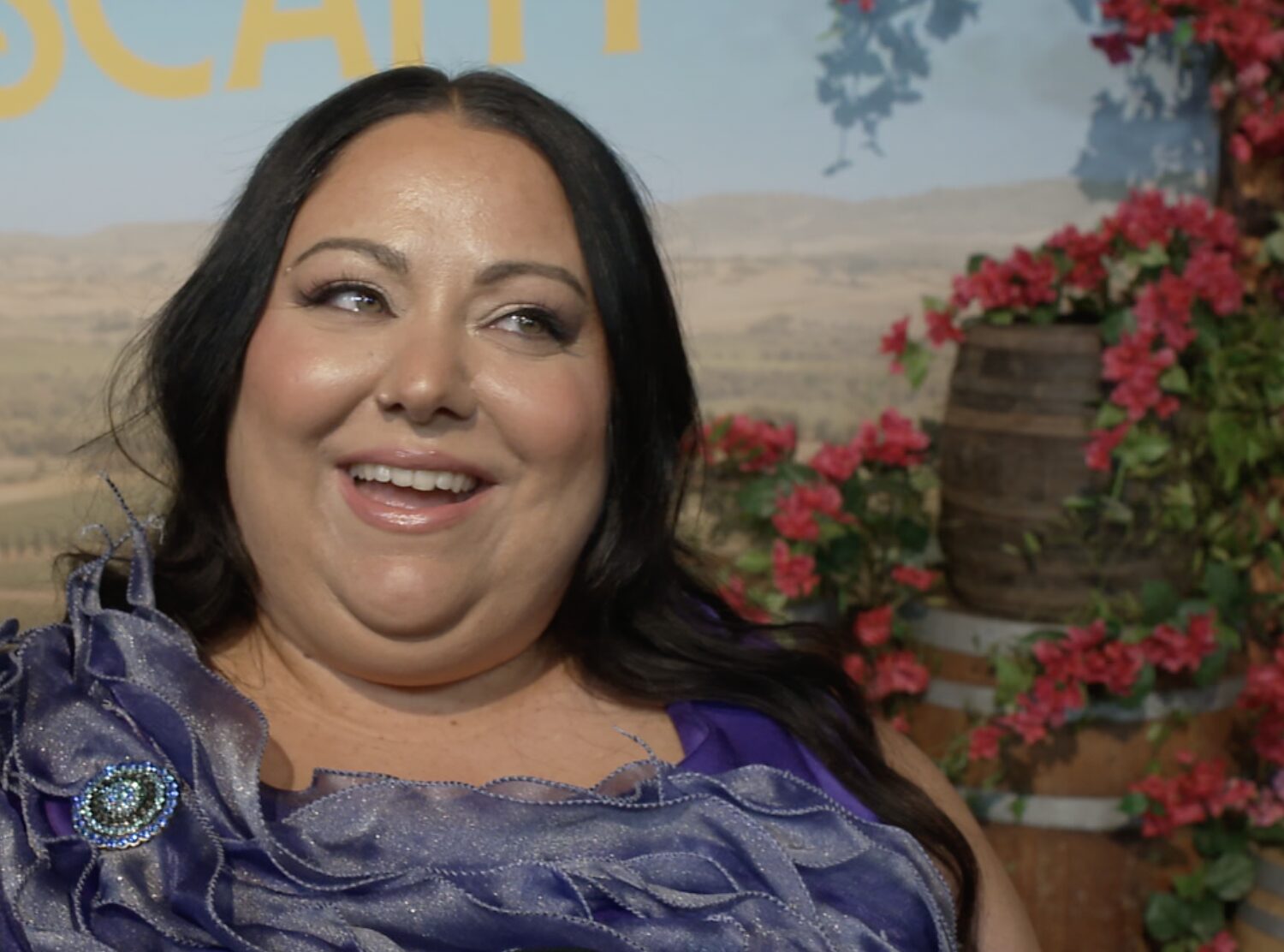 Stella Pecollo on You, Me & Tuscany | Premiere Red Carpet Interview