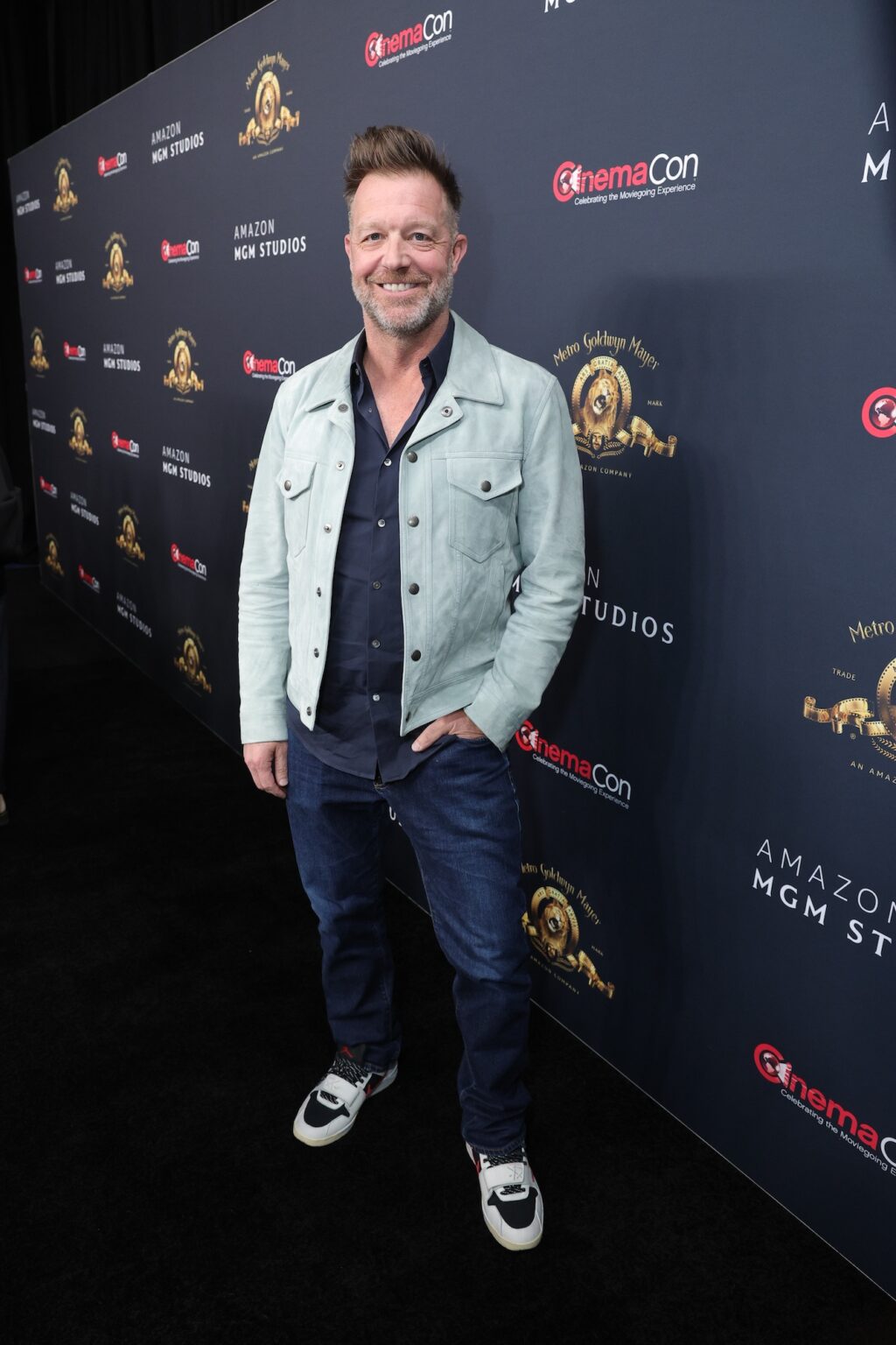 LAS VEGAS, NEVADA - APRIL 15: David Leitch from "How to Rob a Bank" at the Amazon MGM Studios' CinemaCon 2026 Presentation at The Colosseum at Caesars Palace on April 15, 2026 in Las Vegas, Nevada. (Photo by Stewart Cook/Amazon MGM Studios via Getty Images)