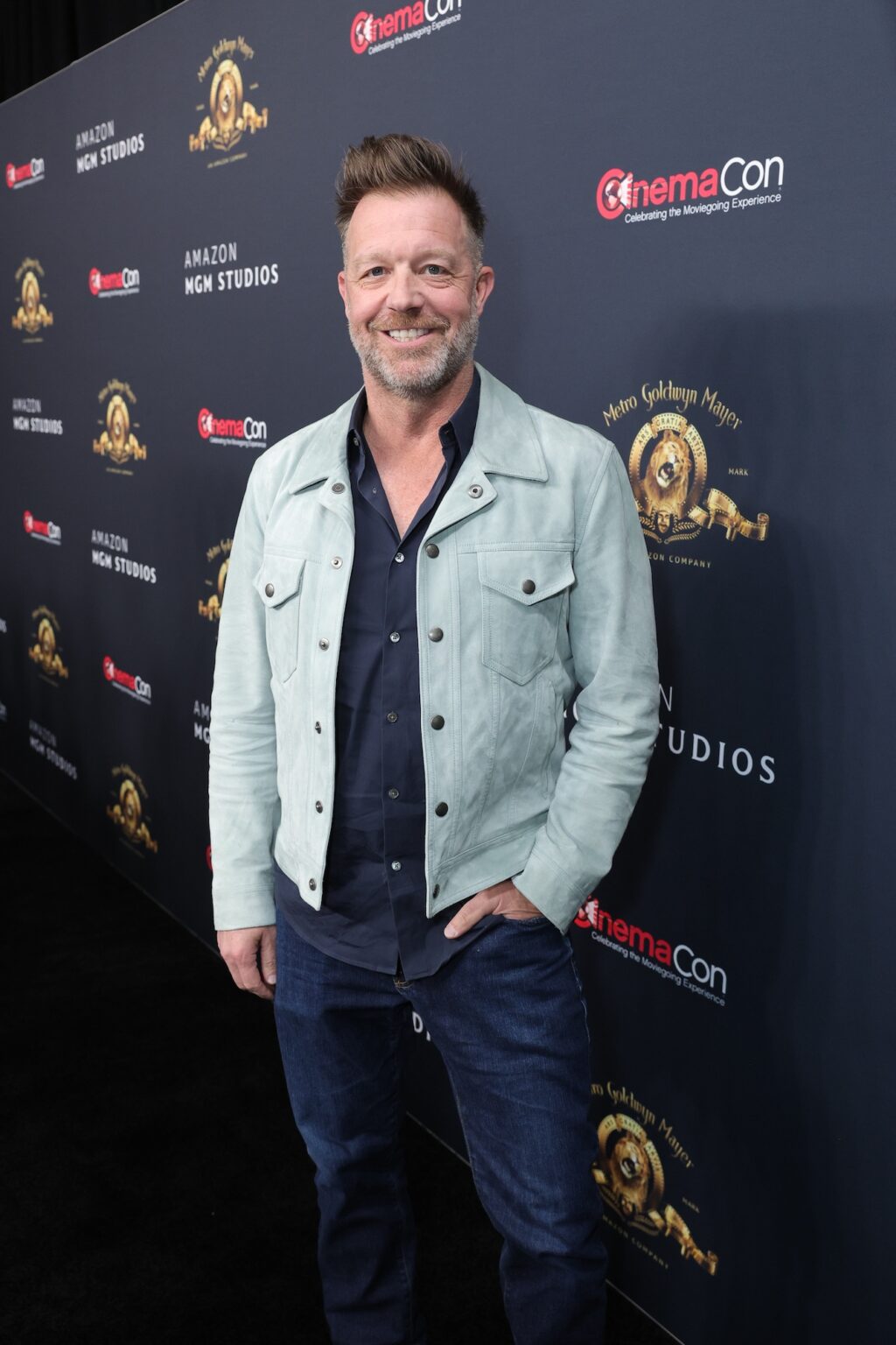 LAS VEGAS, NEVADA - APRIL 15: David Leitch from "How to Rob a Bank" at the Amazon MGM Studios' CinemaCon 2026 Presentation at The Colosseum at Caesars Palace on April 15, 2026 in Las Vegas, Nevada. (Photo by Stewart Cook/Amazon MGM Studios via Getty Images)